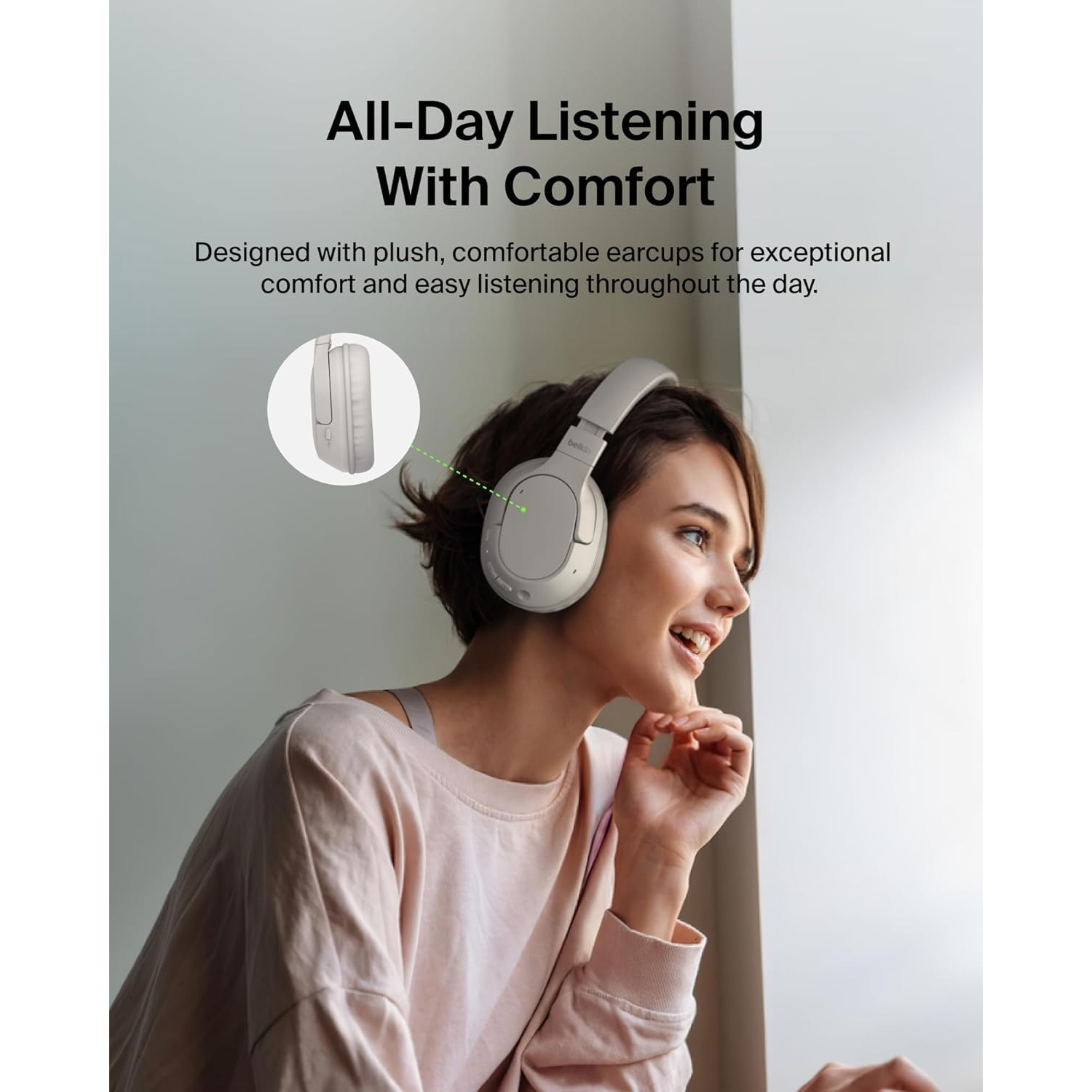 Наушники BELKIN SoundForm Surround Wireless Sand (AUD009HQSA)
