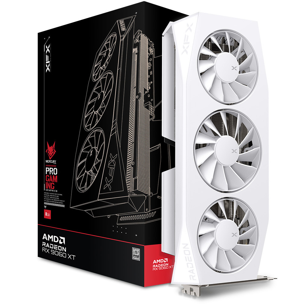 Відеокарта XFX Mercury Radeon RX 9060 XT OC White Gaming Edition 16GB (RX-96TMERCW9)
