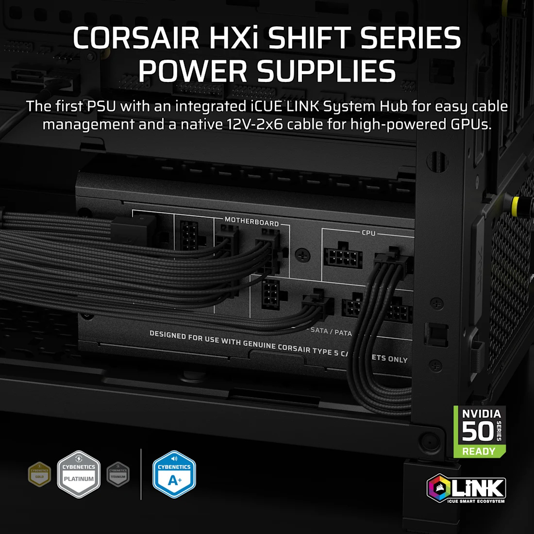 Блок питания 1000W CORSAIR HX1000i Shift (CP-9020265-EU)