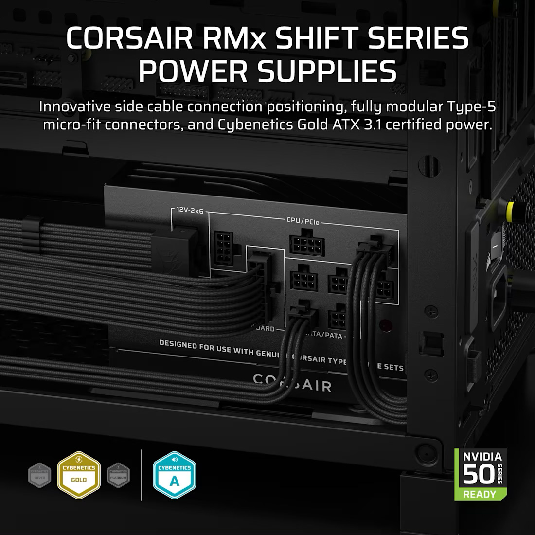 Блок живлення 1000W CORSAIR RM1000x Shift (CP-9020300-EU)