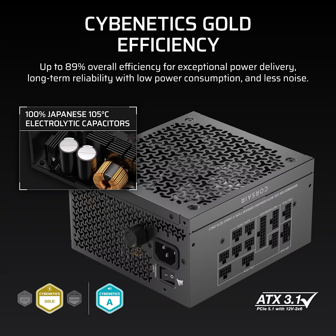 Блок живлення 1000W CORSAIR RM1000x Shift (CP-9020300-EU)