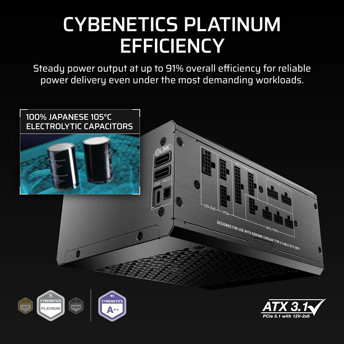 Блок живлення 1200W CORSAIR HX1200i Shift (CP-9020267-EU)