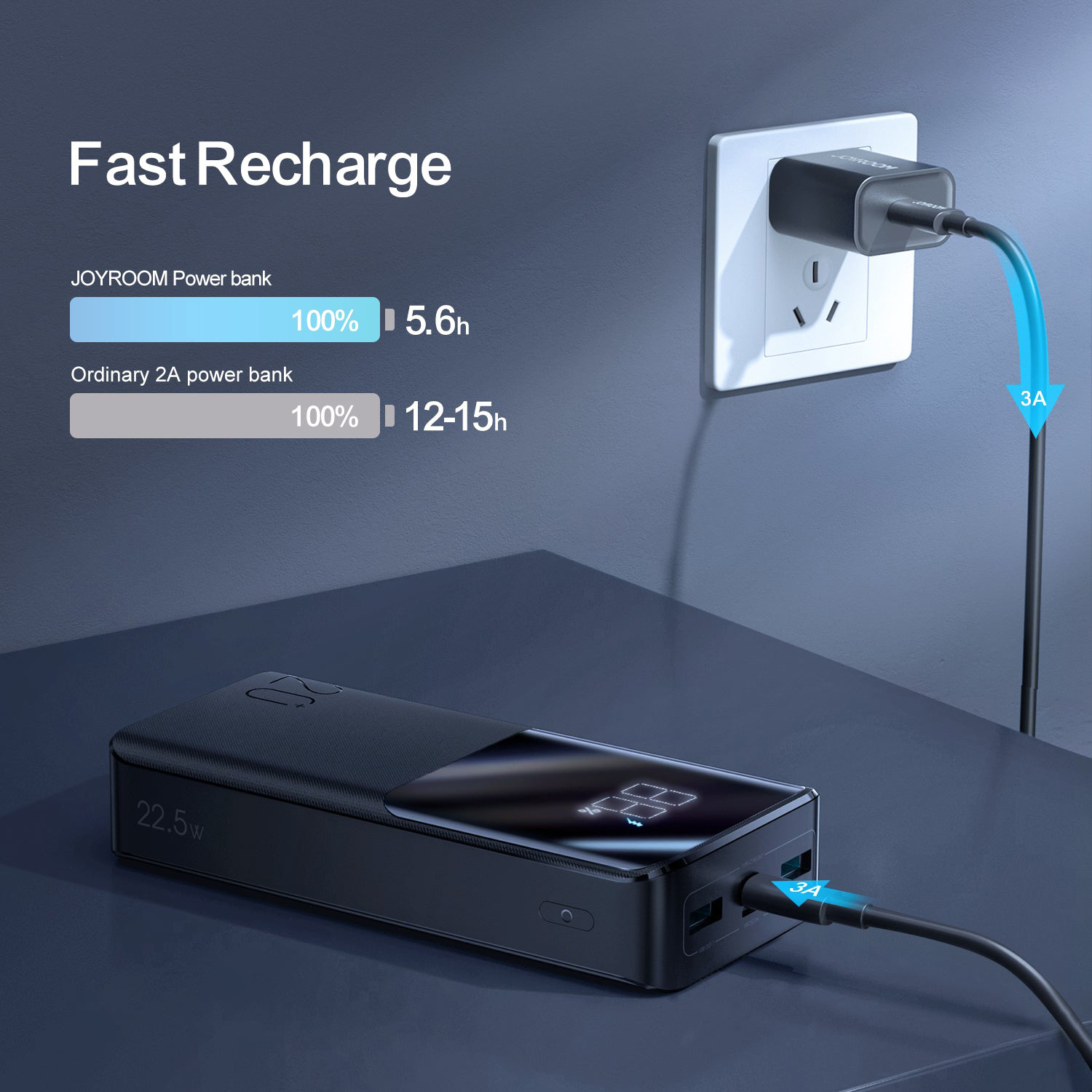 Повербанк JOYROOM JR-QP192 22.5W 20000mAh Black