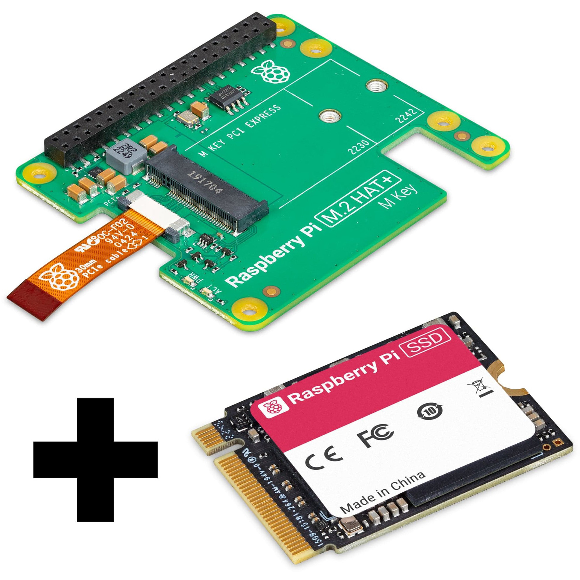 Плата расширения RASPBERRY PI HAT+ SSD Kit for Raspberry Pi 5 256GB (SC1675)