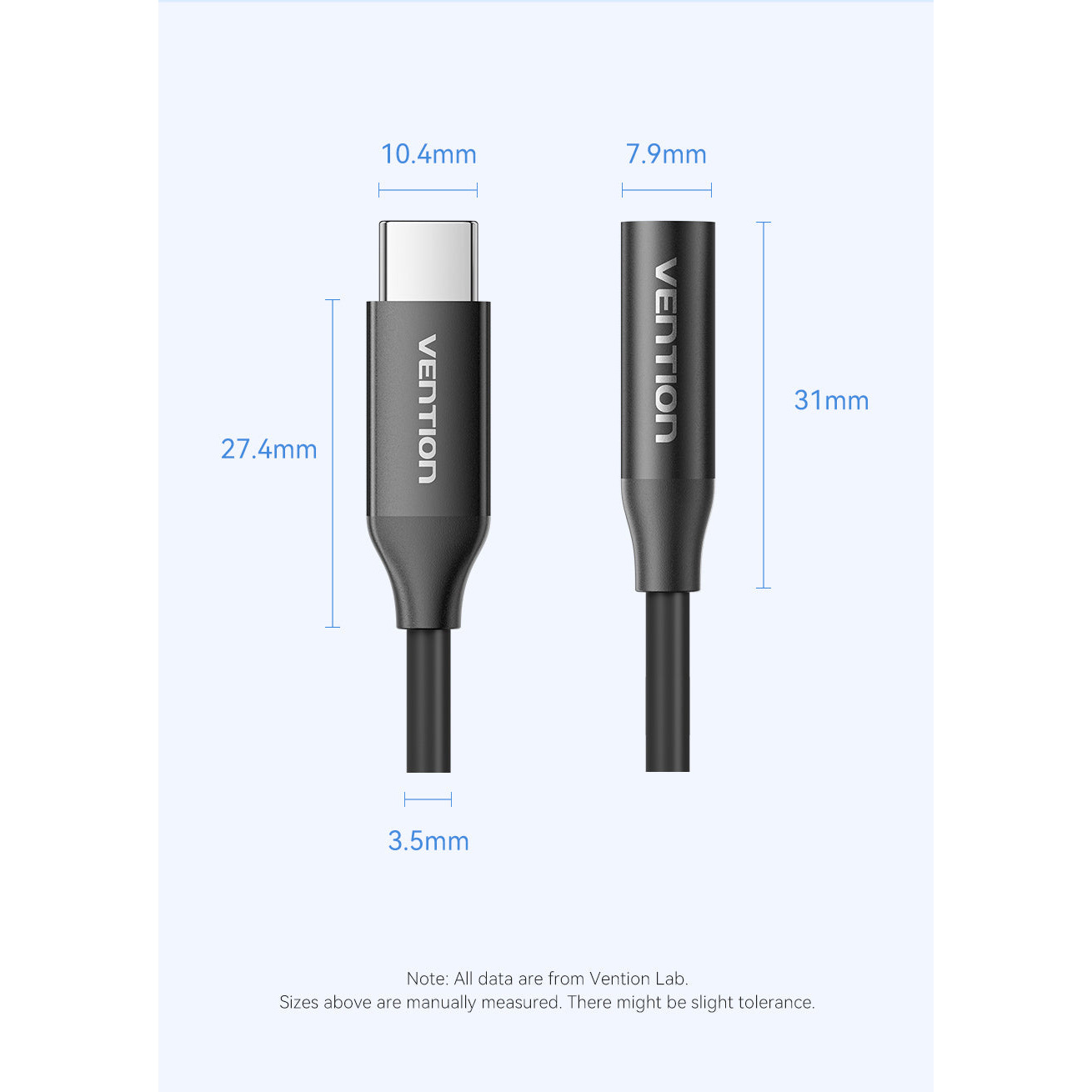 Адаптер VENTION USB-C - 3.5 мм USB-C to 3.5mm Black (BIIBA)