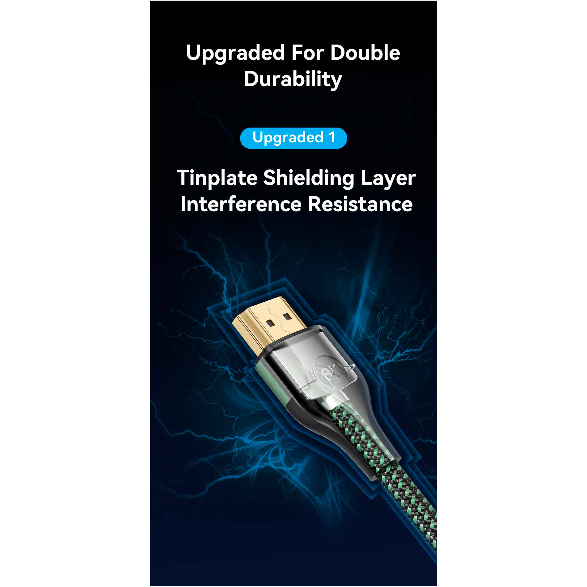 Кабель VENTION 8K 60Hz HDMI - Mini-HDMI v2.1 1м Green (AGJGF)
