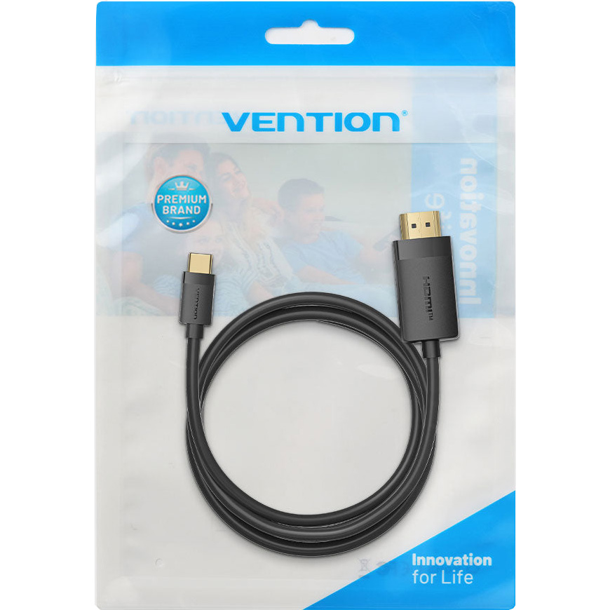 Кабель VENTION HDMI Cable 4K@60Hz USB-C to HDMI 2м Black (CRIBH)