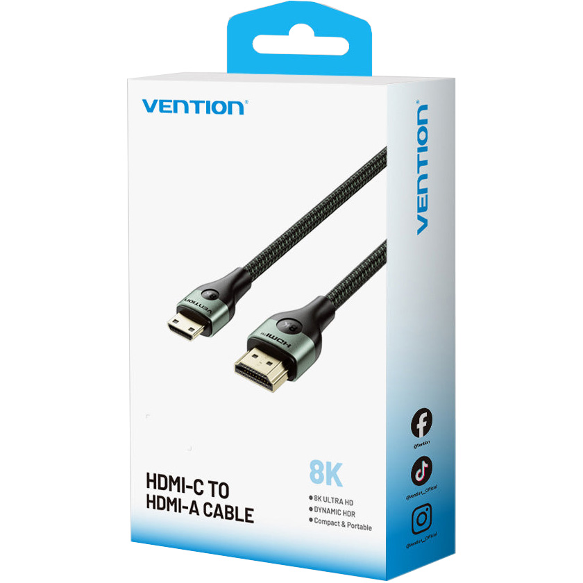 Кабель VENTION 8K 60Hz HDMI - Mini-HDMI v2.1 2м Green (AGJGH)