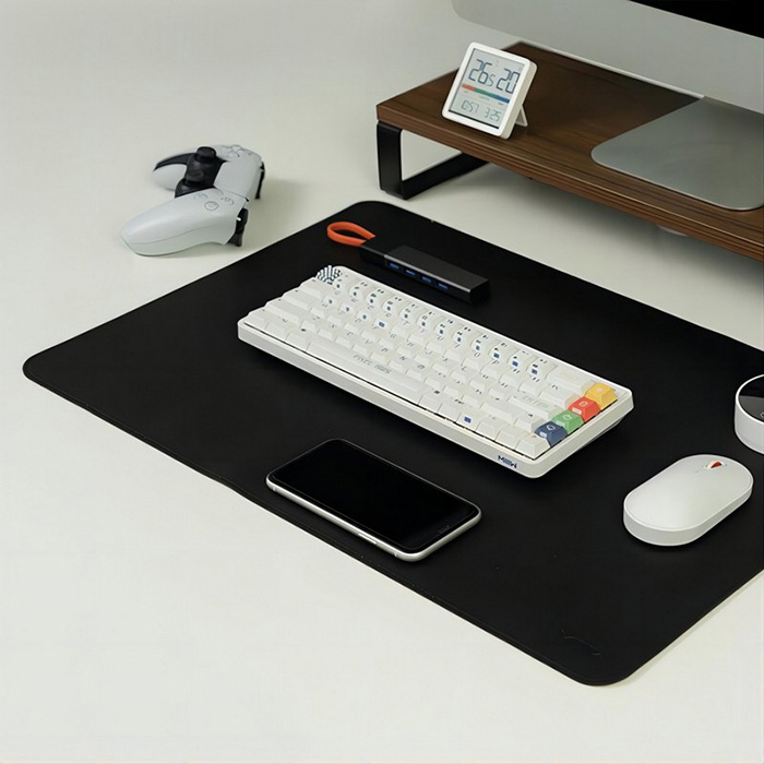 Коврик для мыши Xiaomi MiiiW Leather Cork Mouse Pad M Black (MWMLV01-PMP01-M)