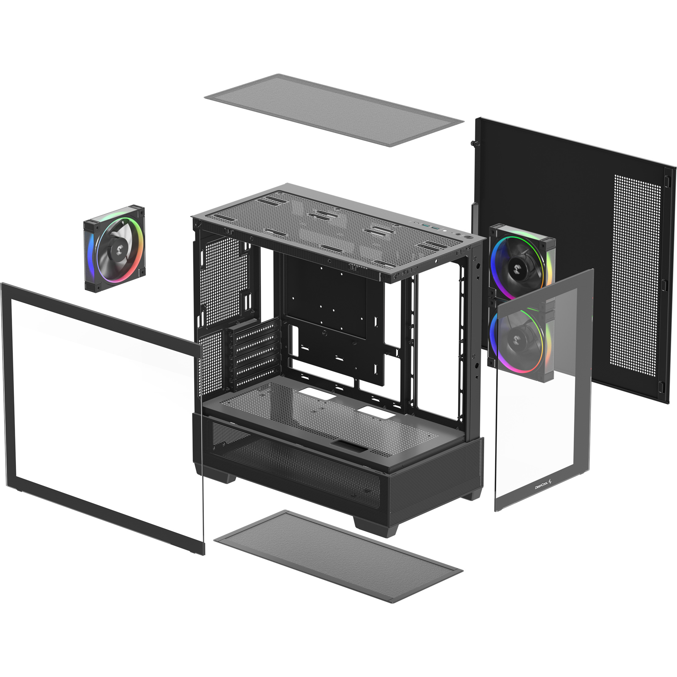Корпус DEEPCOOL CG380 3F (R-CG380-BKAGM3-G)