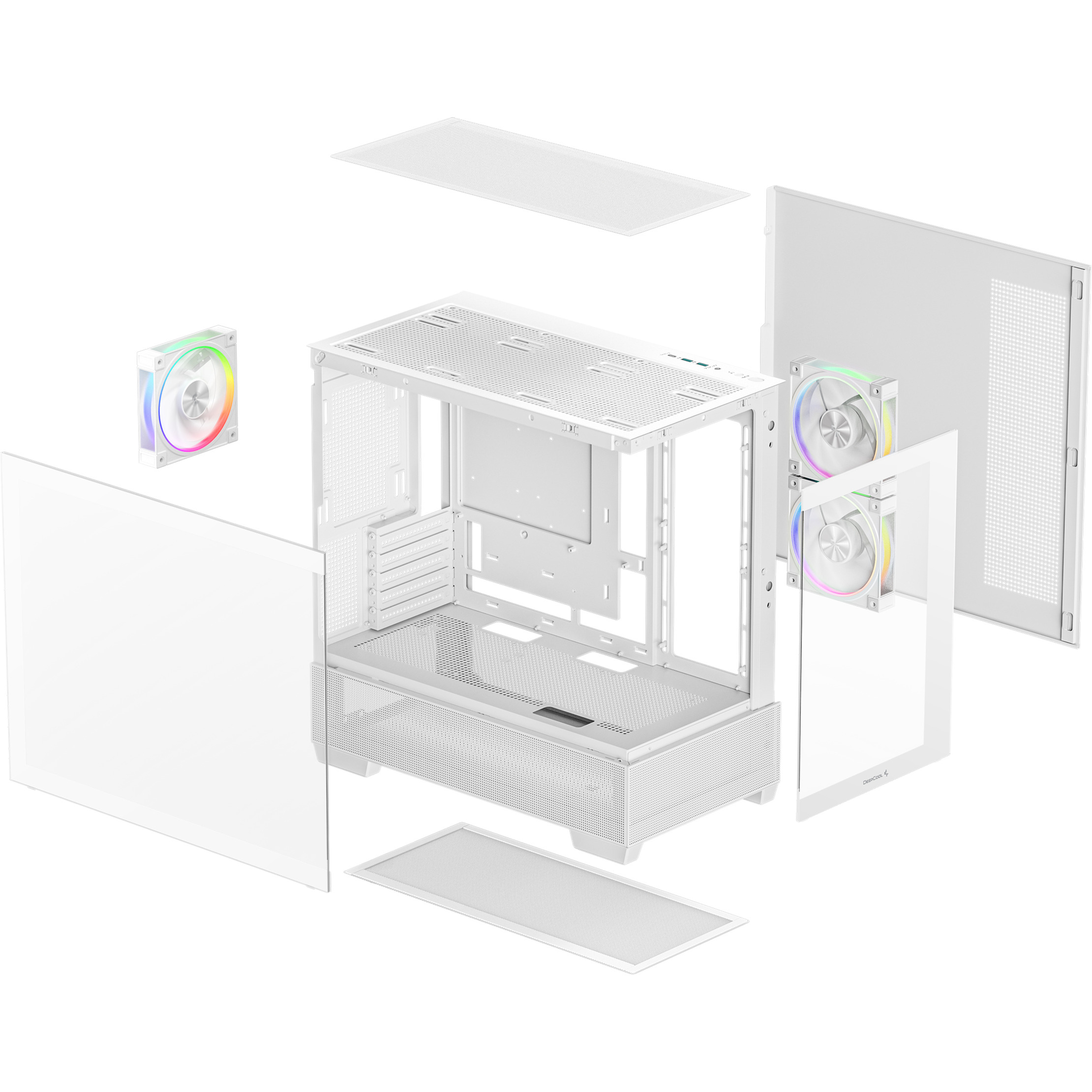 Корпус DEEPCOOL CG380 3F WH (R-CG380-WHAGM3-G)