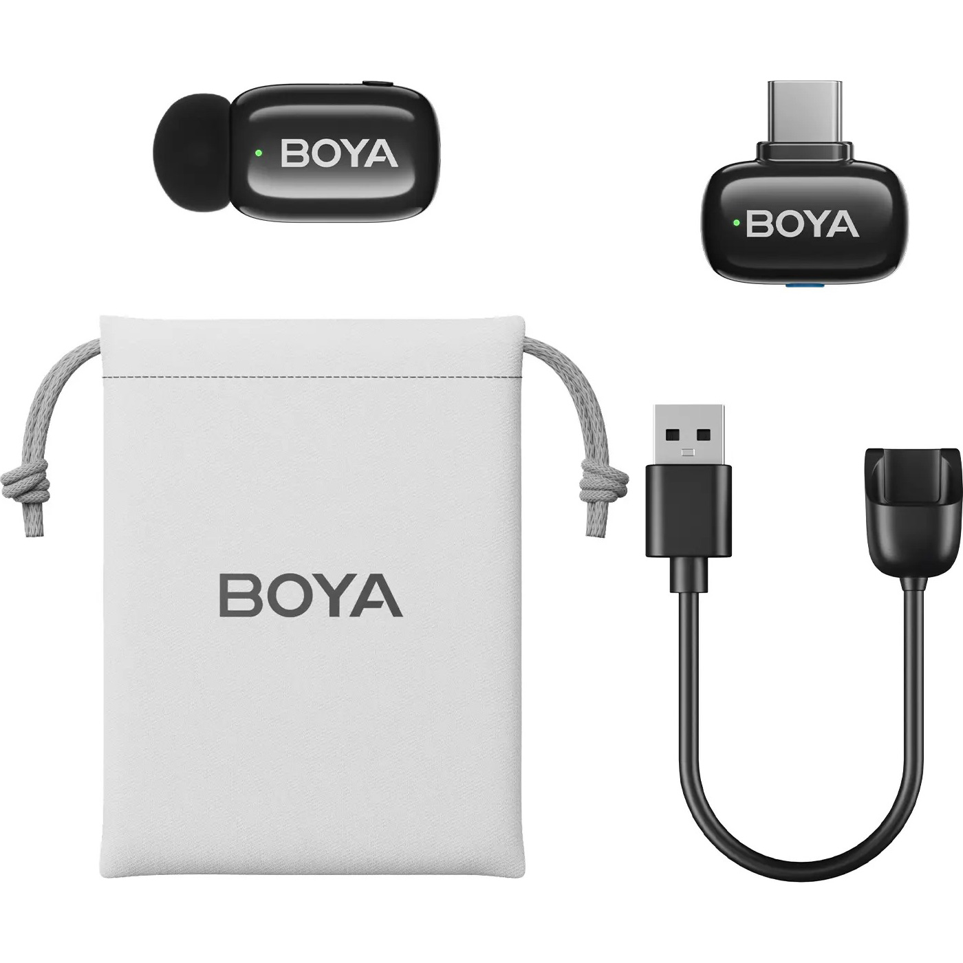 Бездротовий петличний мікрофон BOYA Mini-16 Tiniest Wireless Microphone Type-C Black