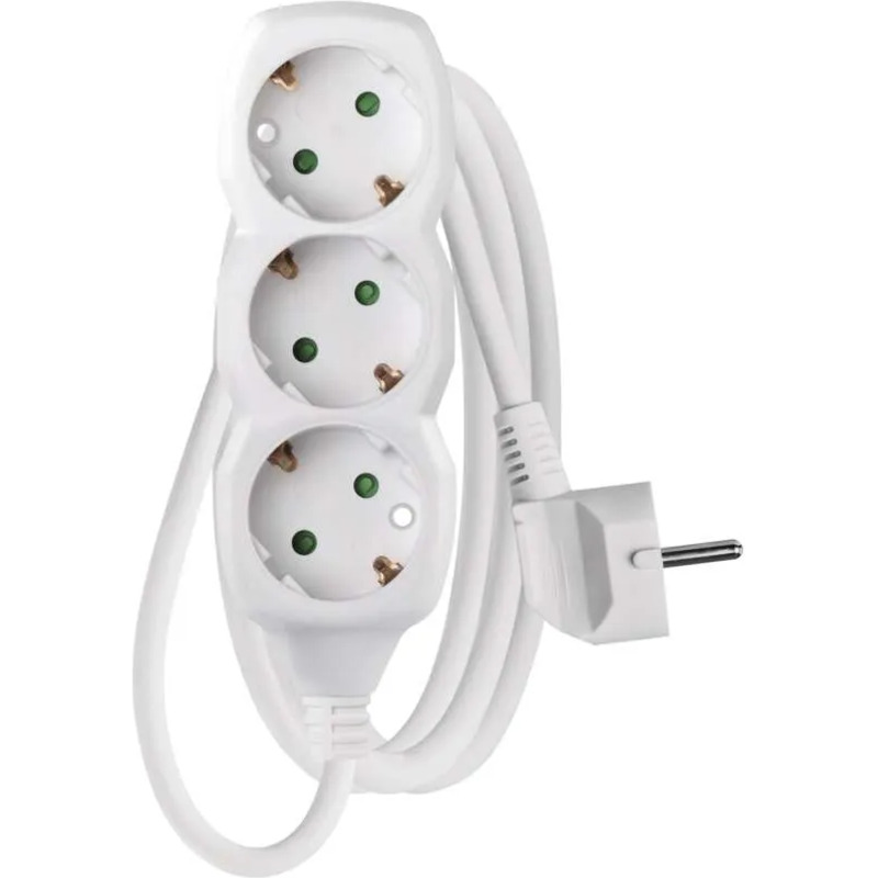 Удлинитель EMOS P0321 White, 3 розетки, 1.5м