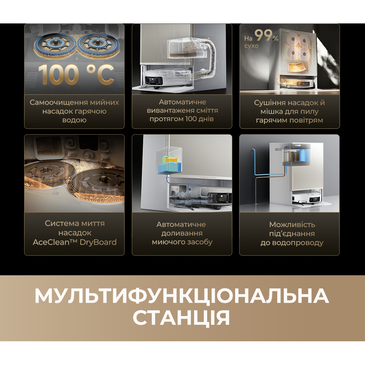 Робот-пилосос DREAME Matrix 10 Ultra Black (RLX95CE-BLACK)