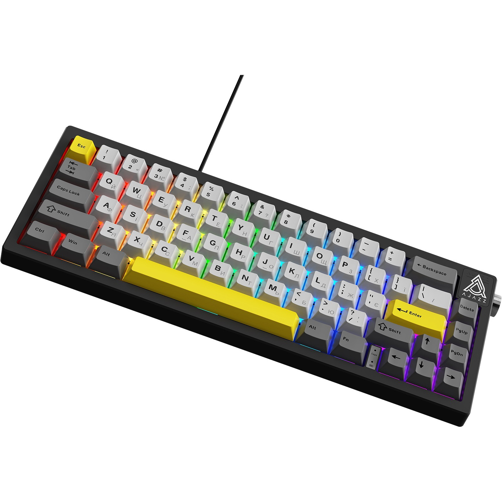 Клавіатура AJAZZ AK650 Moon Yellow Switch Gray/White/Yellow