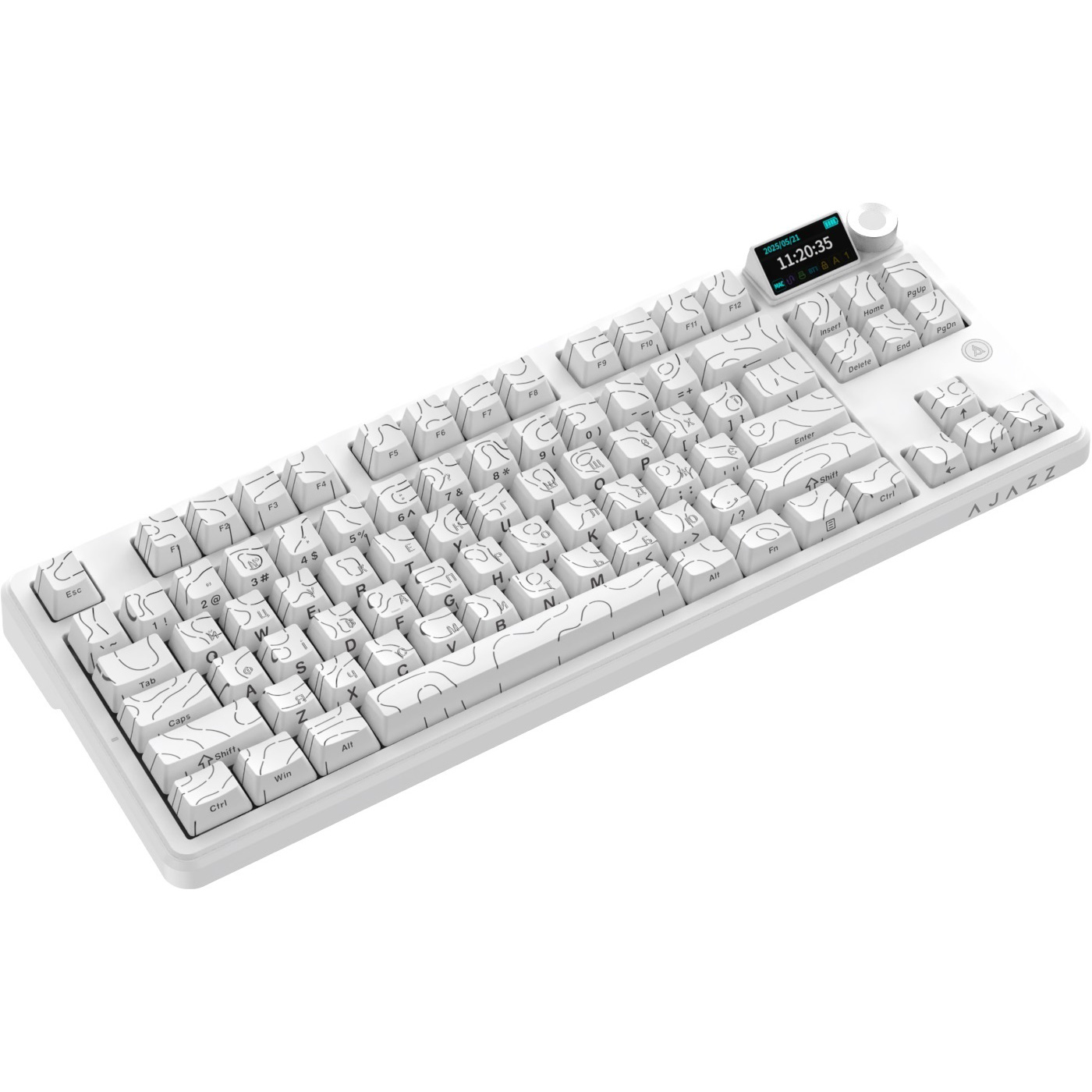 Клавиатура беспроводная AJAZZ AK870 V2 Maillard Switch Side Contour White