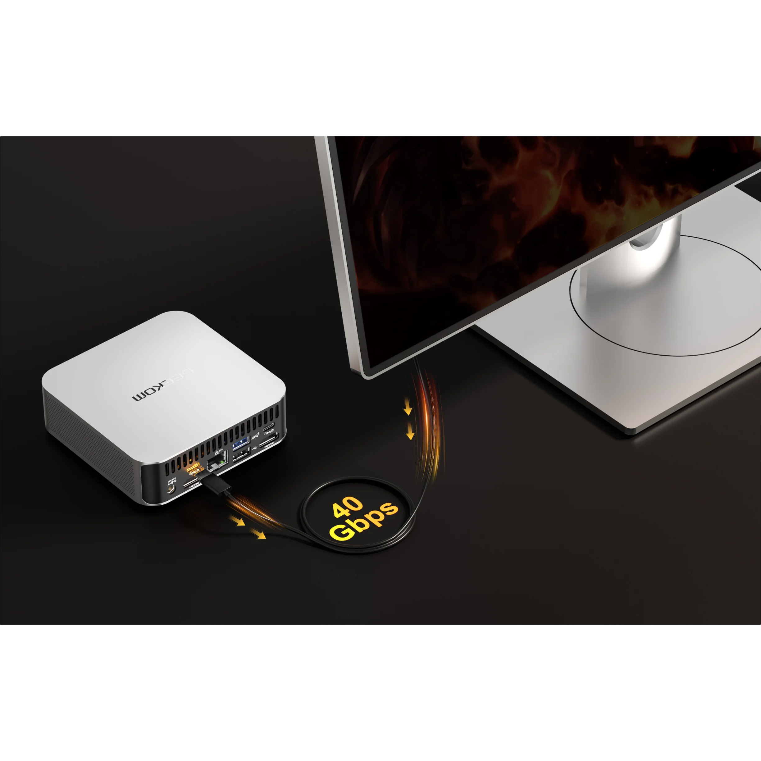 Неттоп GEEKOM A8 (R7 8745HS 3.8GHz/16GB/SSD 1TB/WF6/BT/W11P) (GMA8R78745HS-161T-EU)
