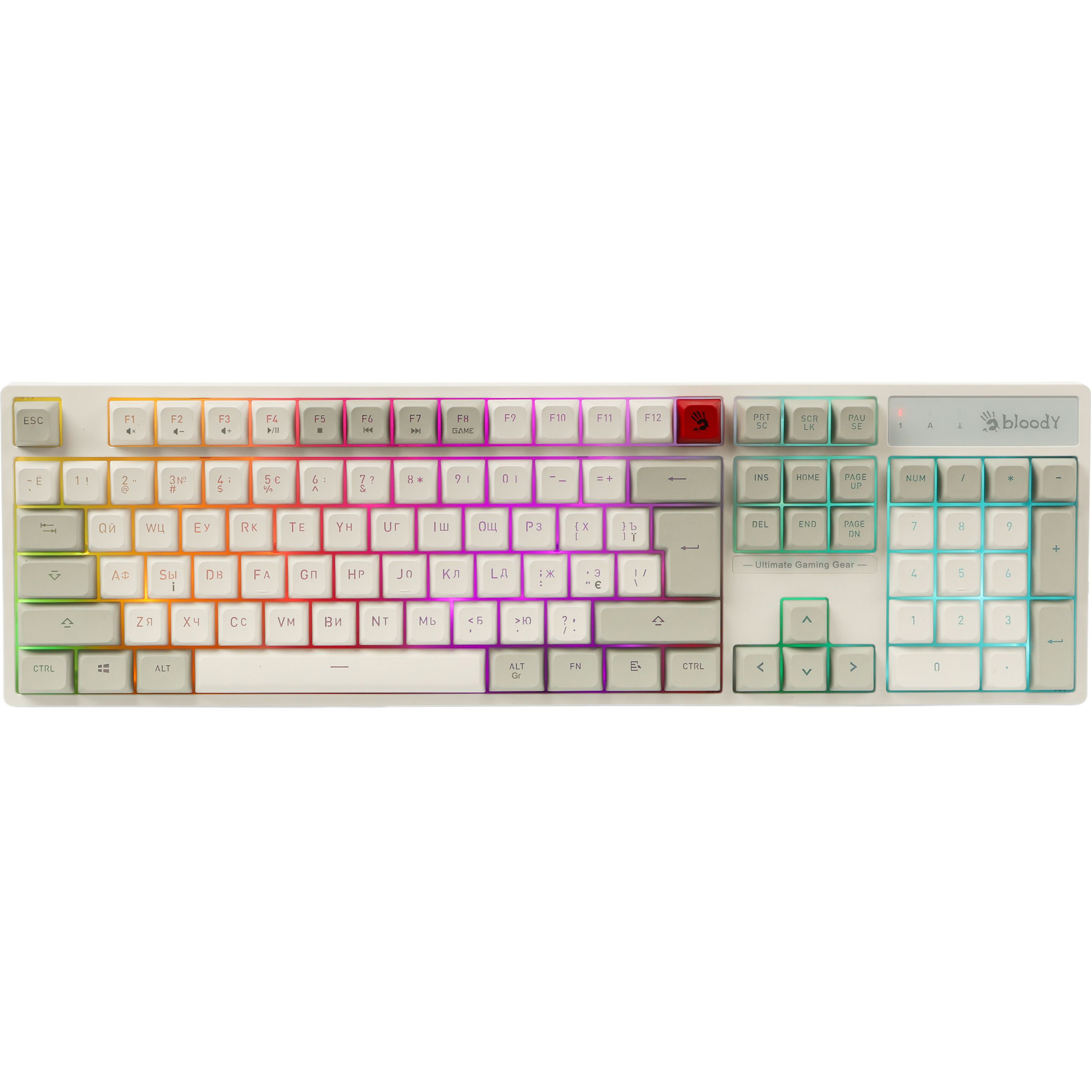 Клавиатура A4TECH BLOODY B230N White
