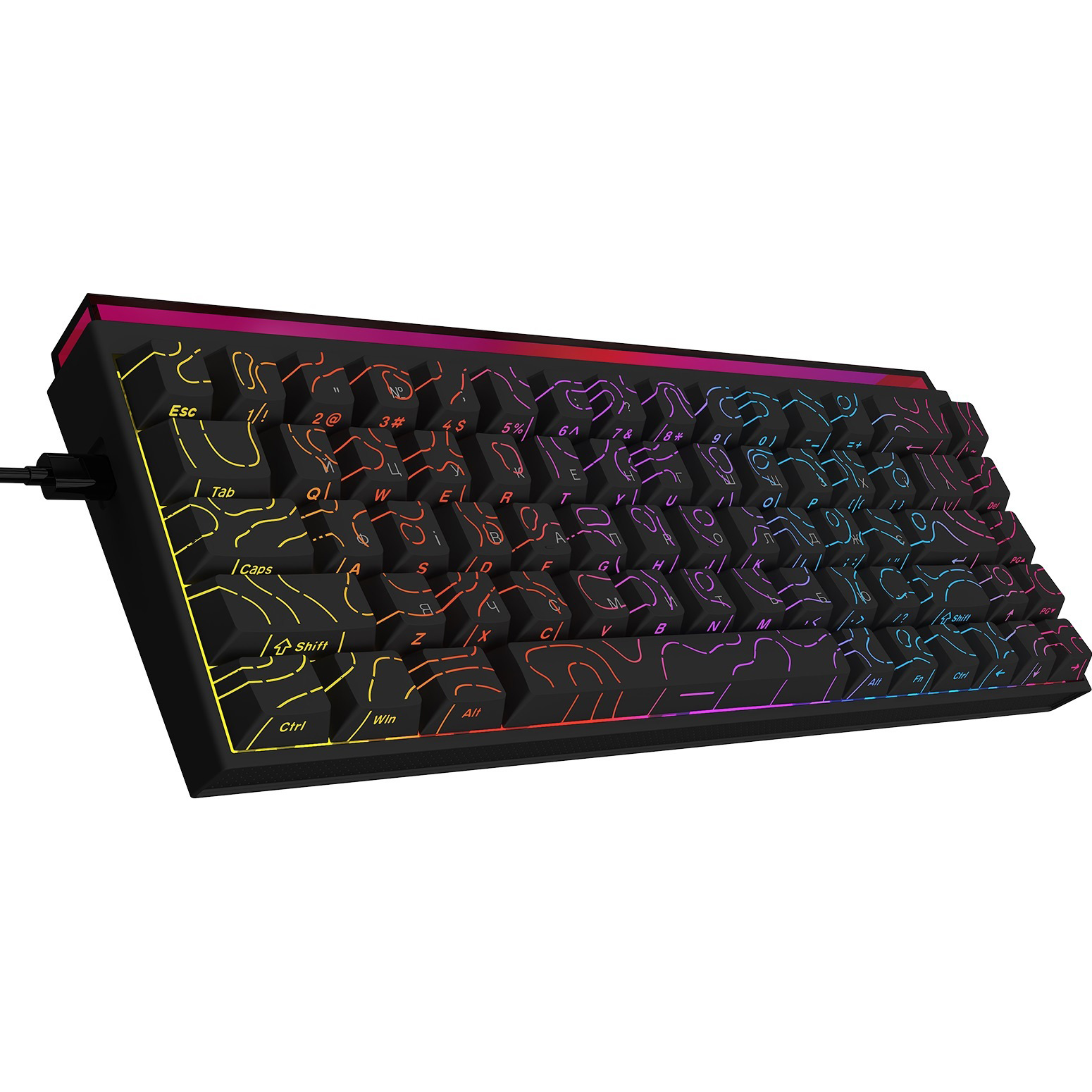 Клавіатура AJAZZ NK68 Red Switch Side Contour Black