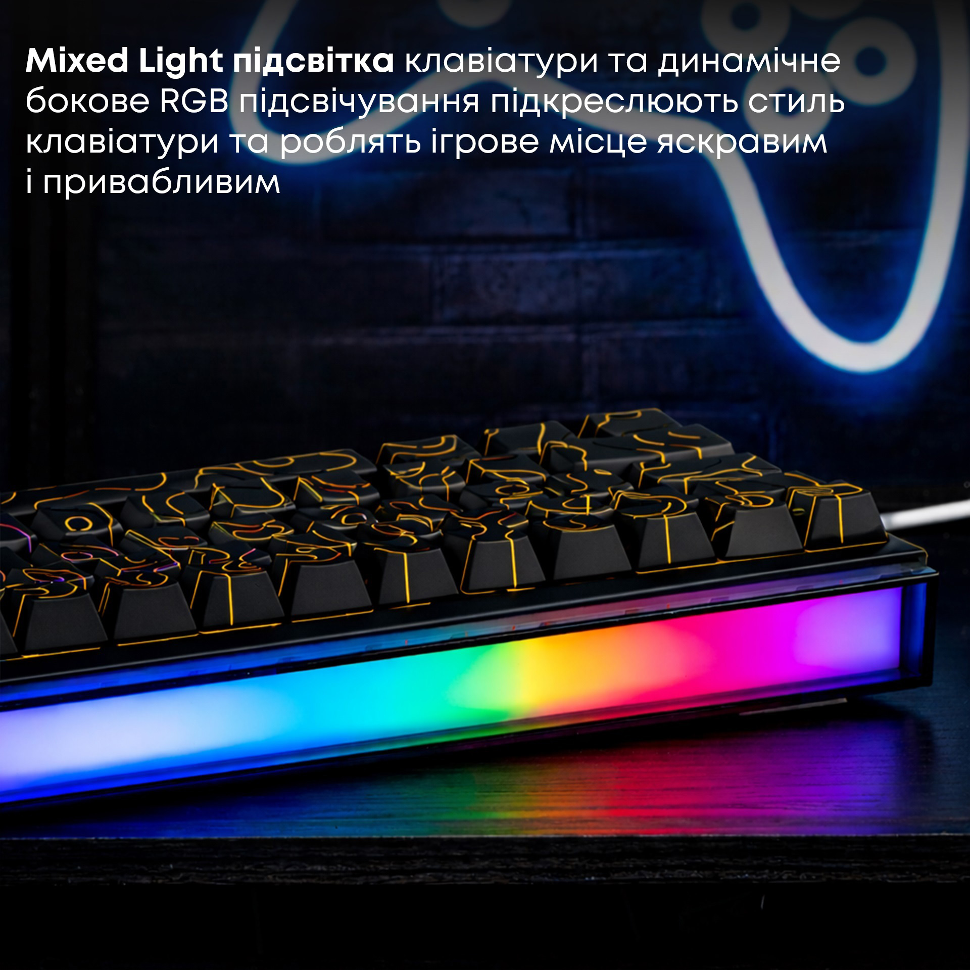 Клавіатура AJAZZ NK68 Red Switch Side Contour Black