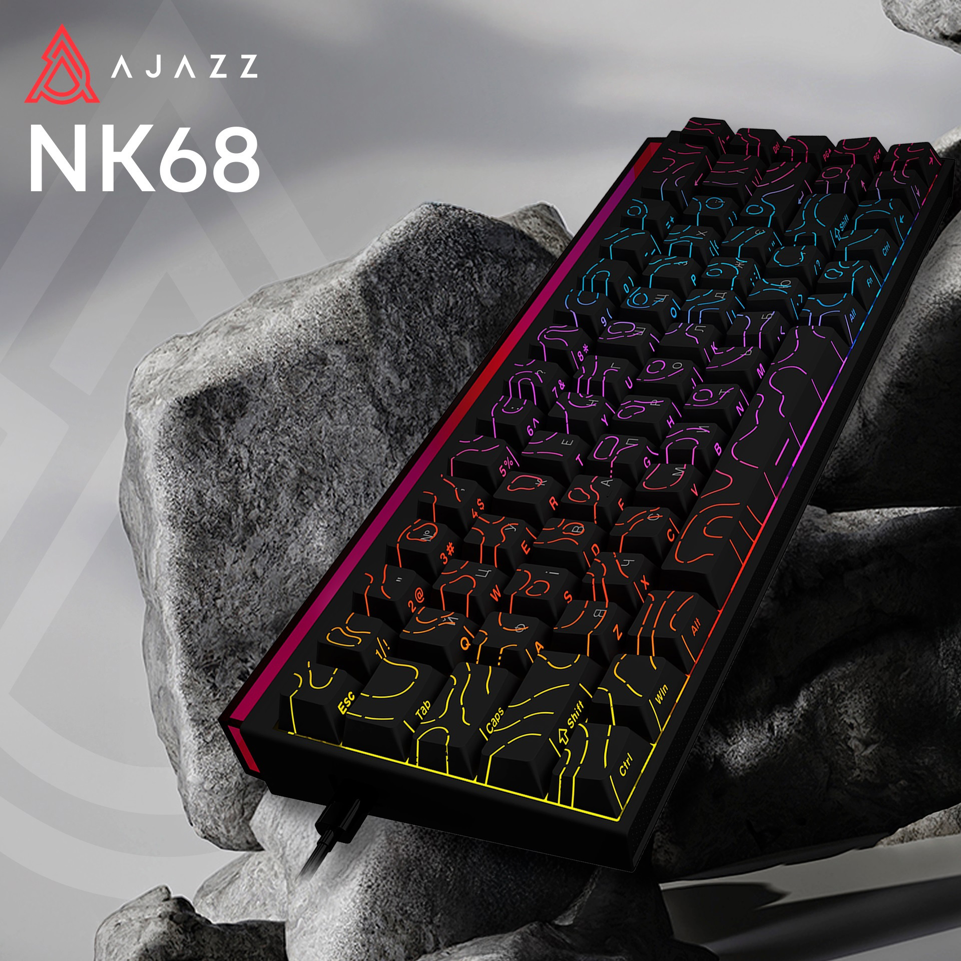 Клавіатура AJAZZ NK68 Red Switch Side Contour Black