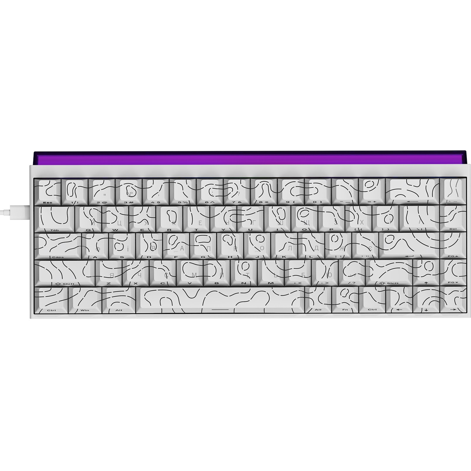 Клавіатура AJAZZ NK68 Red Switch Side Contour White