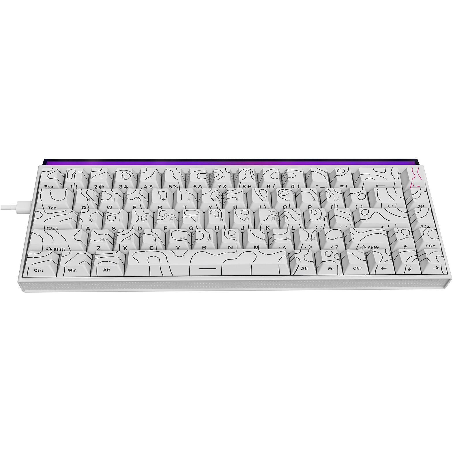 Клавіатура AJAZZ NK68 Red Switch Side Contour White