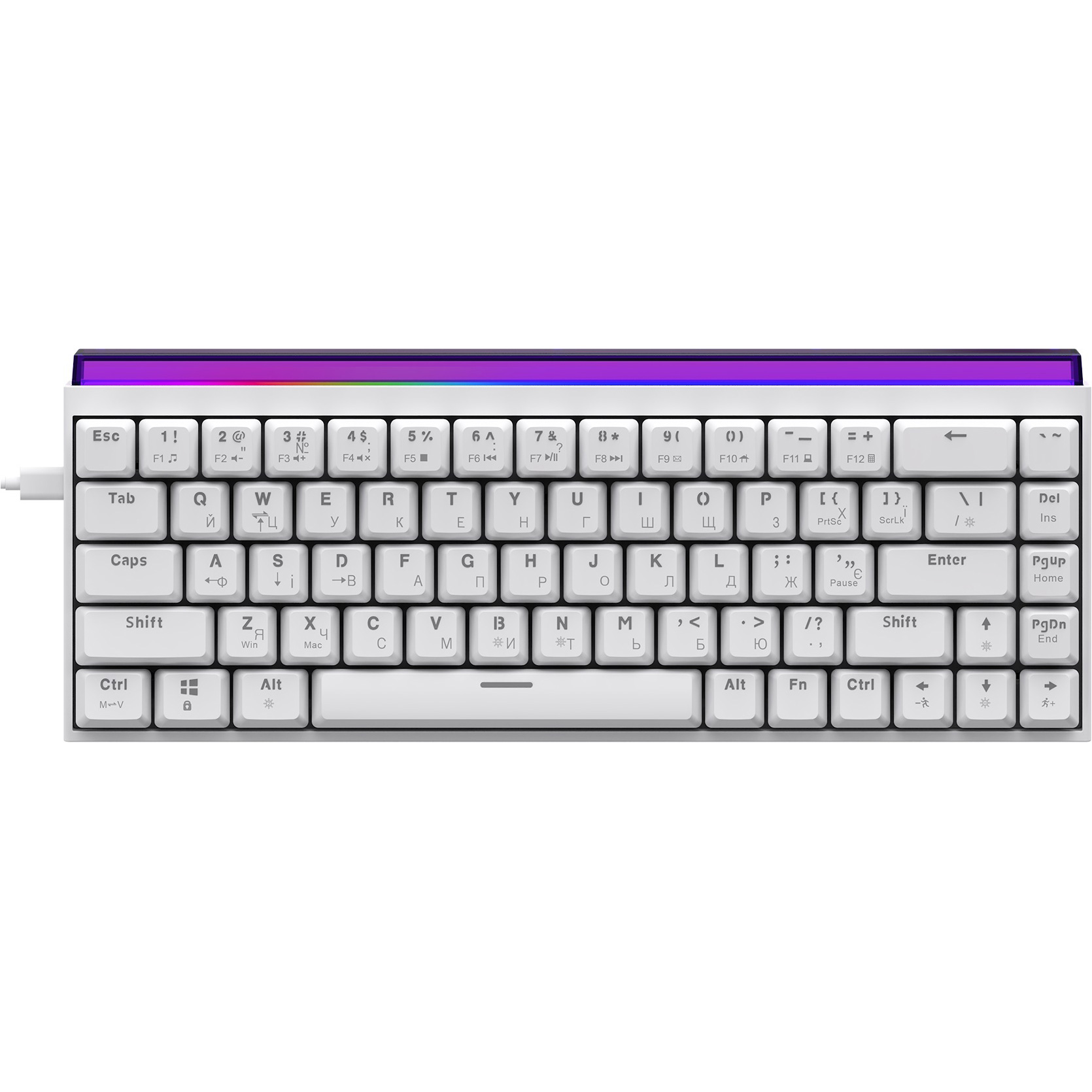 Клавіатура AJAZZ NK68 Red Switch White