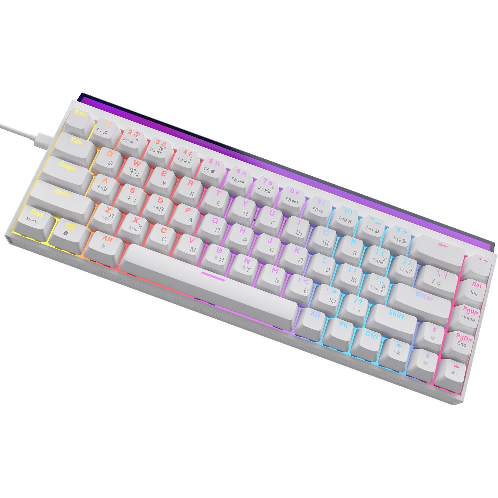 Клавіатура AJAZZ NK68 Red Switch White