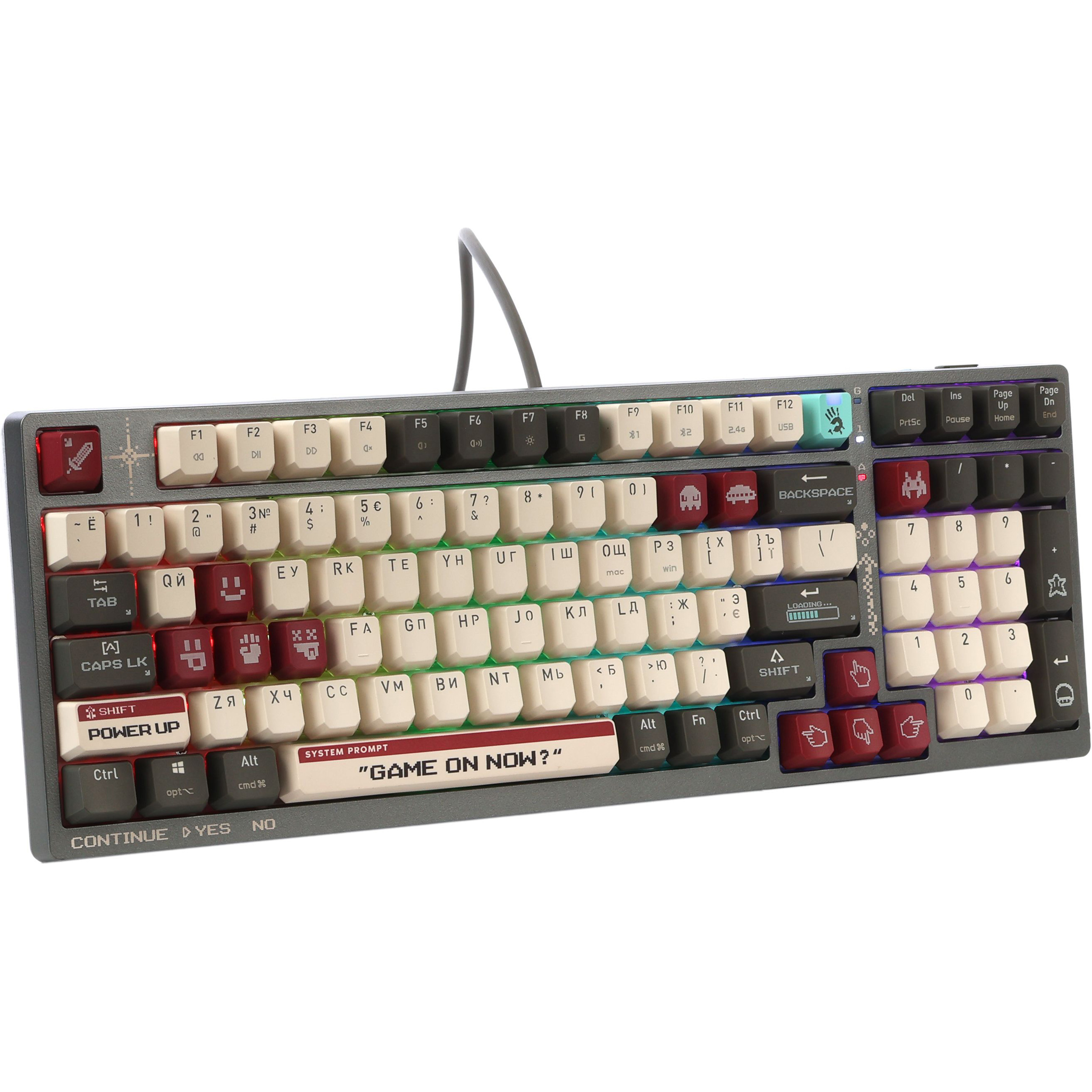 Клавіатура бездротова A4TECH BLOODY WS98 BLMS Red Plus Switch Pixels Red