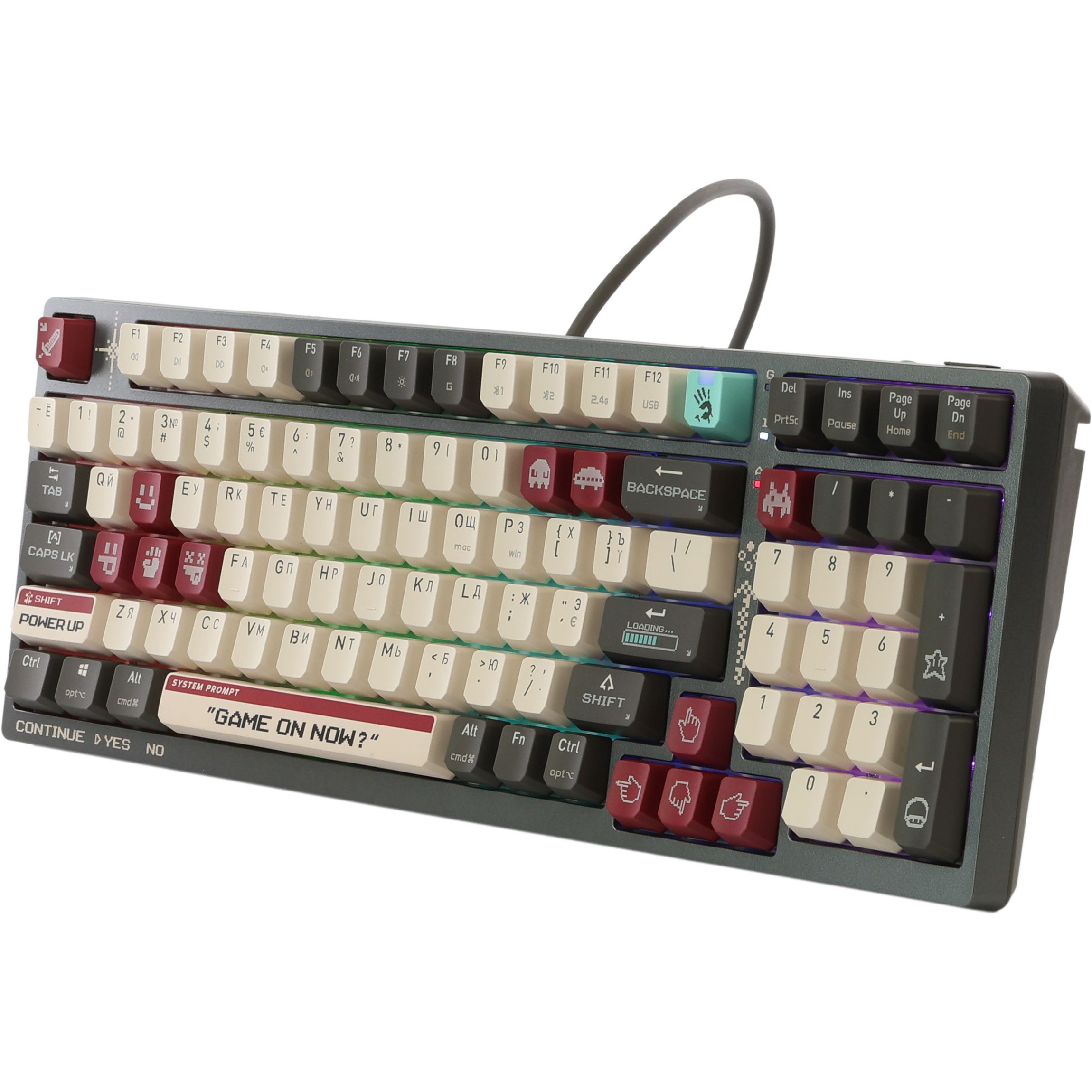 Клавіатура бездротова A4TECH BLOODY WS98 BLMS Red Plus Switch Pixels Red