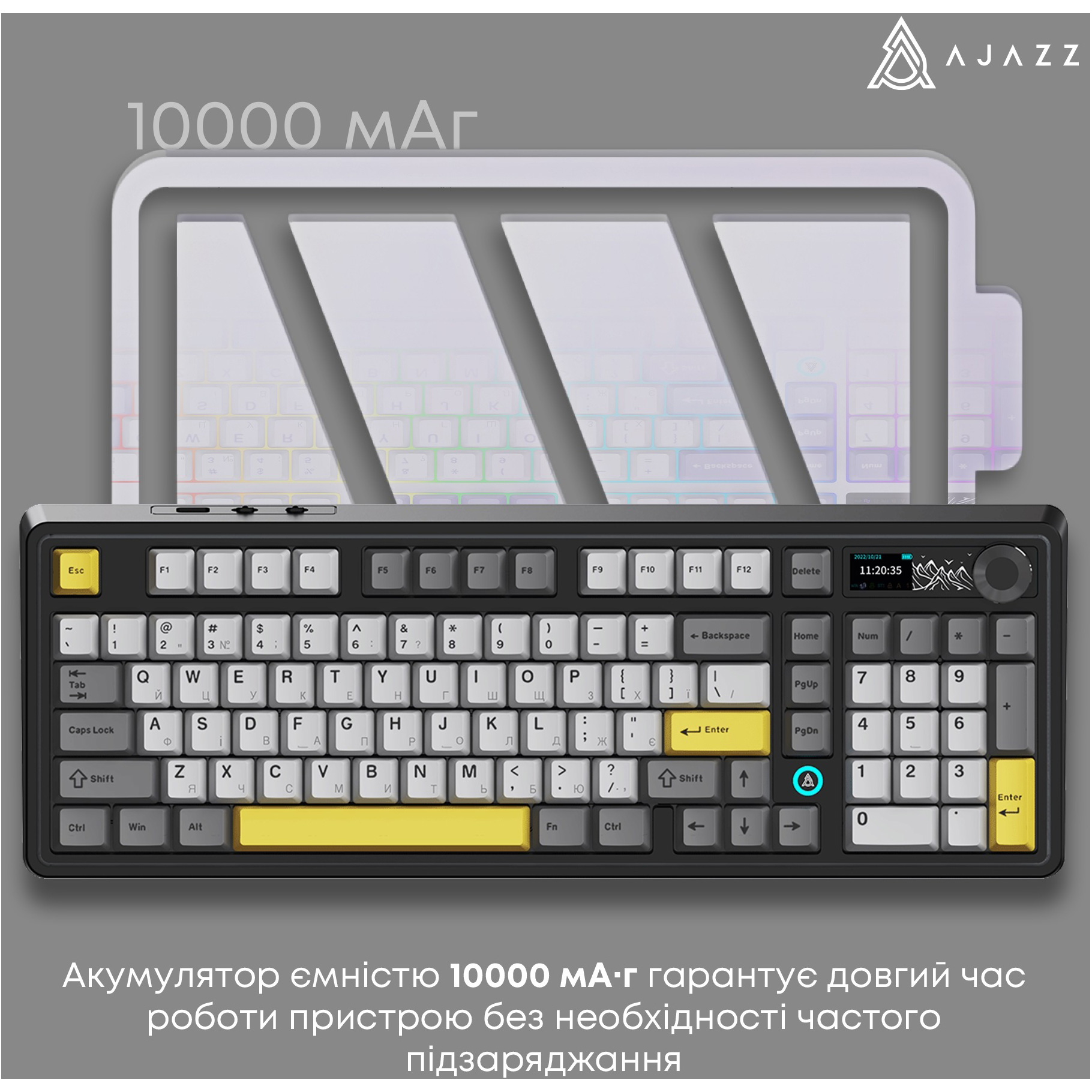 Клавіатура бездротова AJAZZ AK980 V2 Maillard Switch