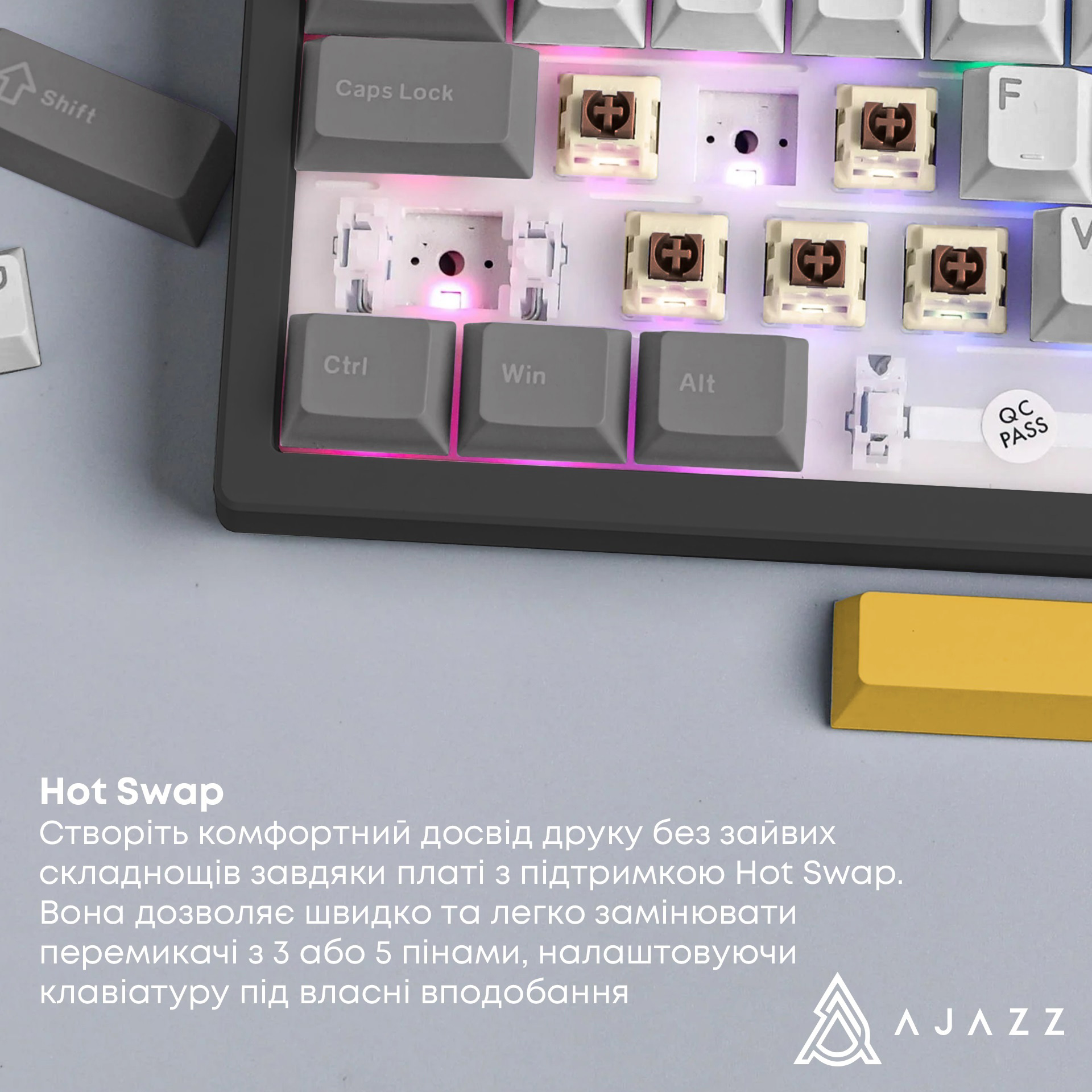 Клавіатура бездротова AJAZZ AK980 V2 Maillard Switch