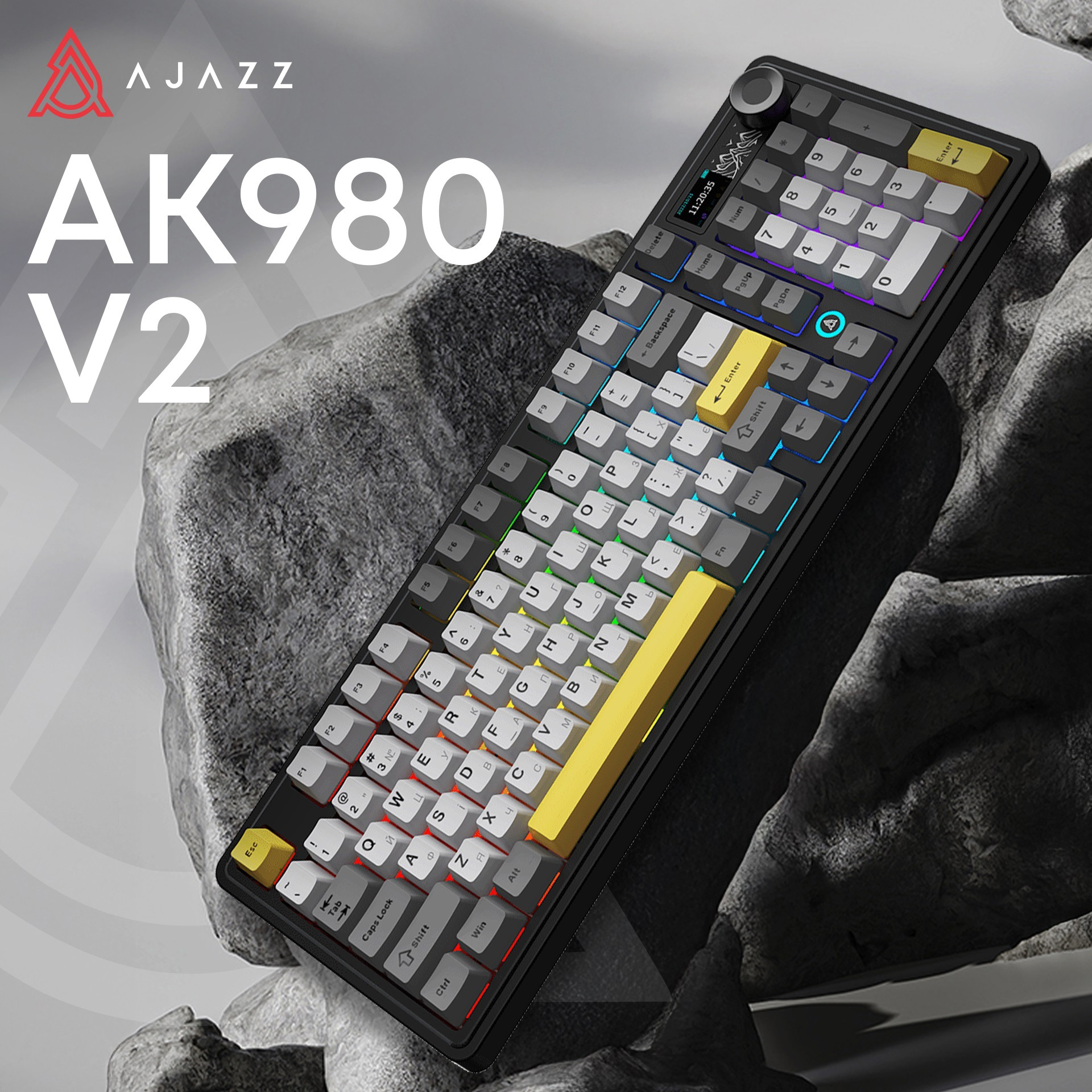 Клавіатура бездротова AJAZZ AK980 V2 Maillard Switch