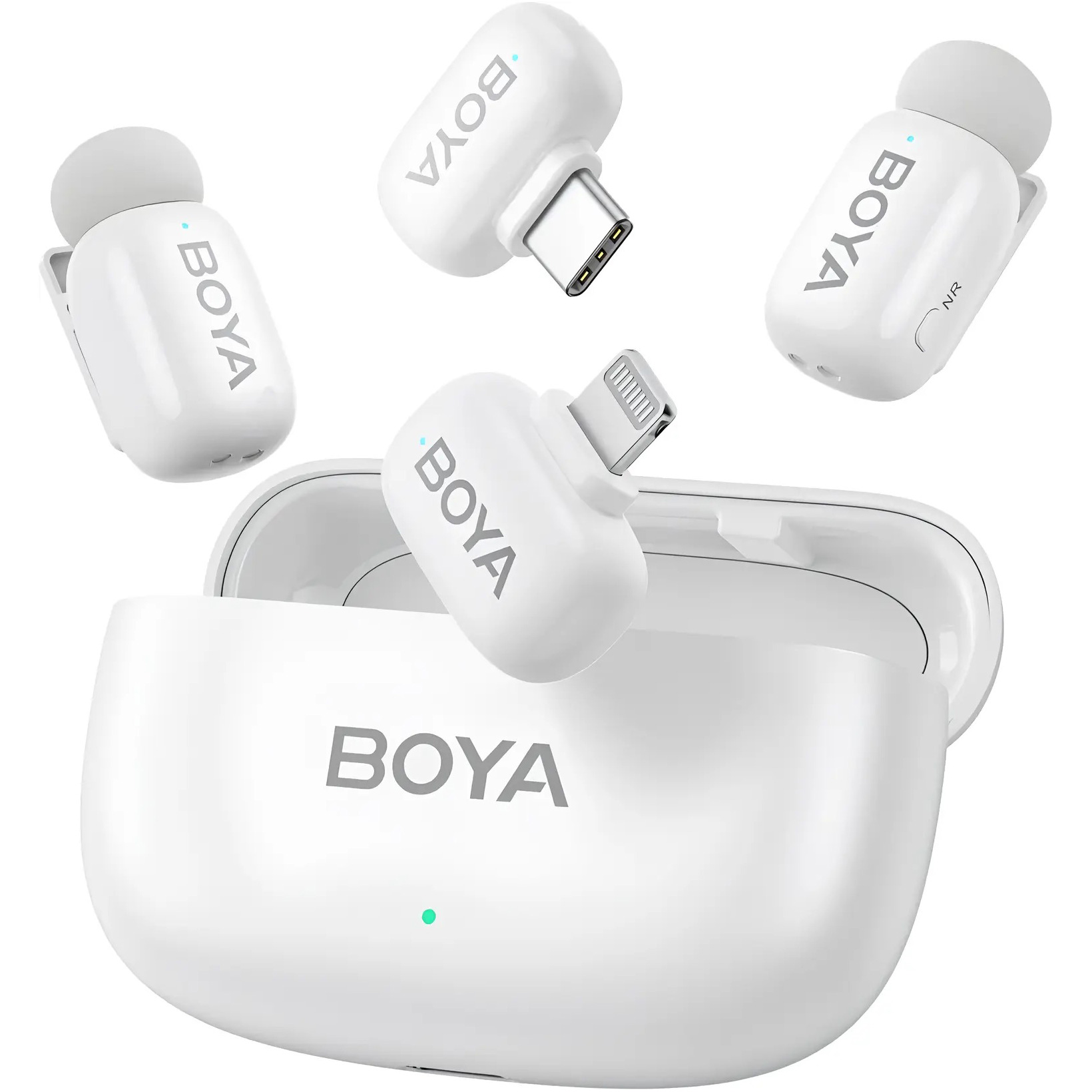 Бездротовий петличний мікрофон BOYA Mini-13 Tiniest Wireless Microphone Lightning & USB-C Connectors White