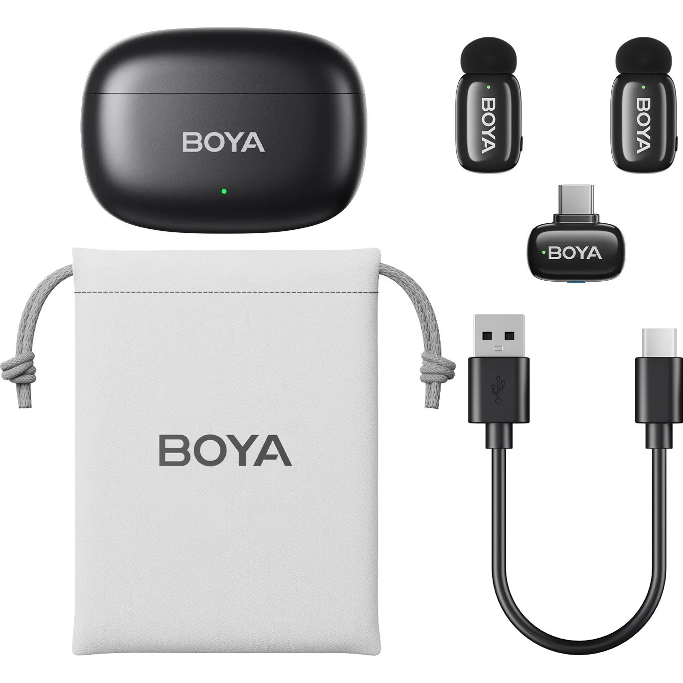 Беспроводной петличный микрофон BOYA Mini-14 Tiniest Wireless Microphone Type-C Black