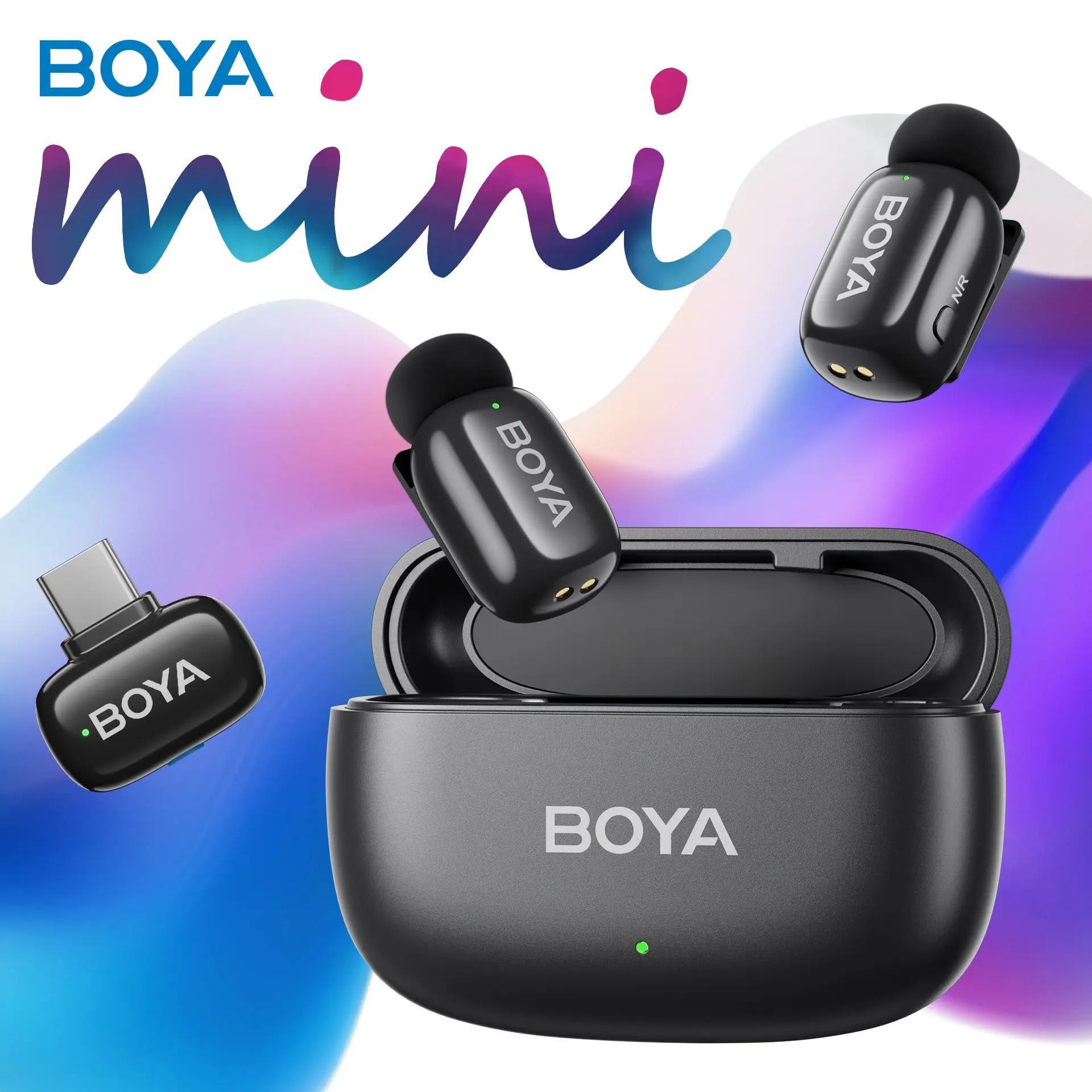 Беспроводной петличный микрофон BOYA Mini-14 Tiniest Wireless Microphone Type-C Black
