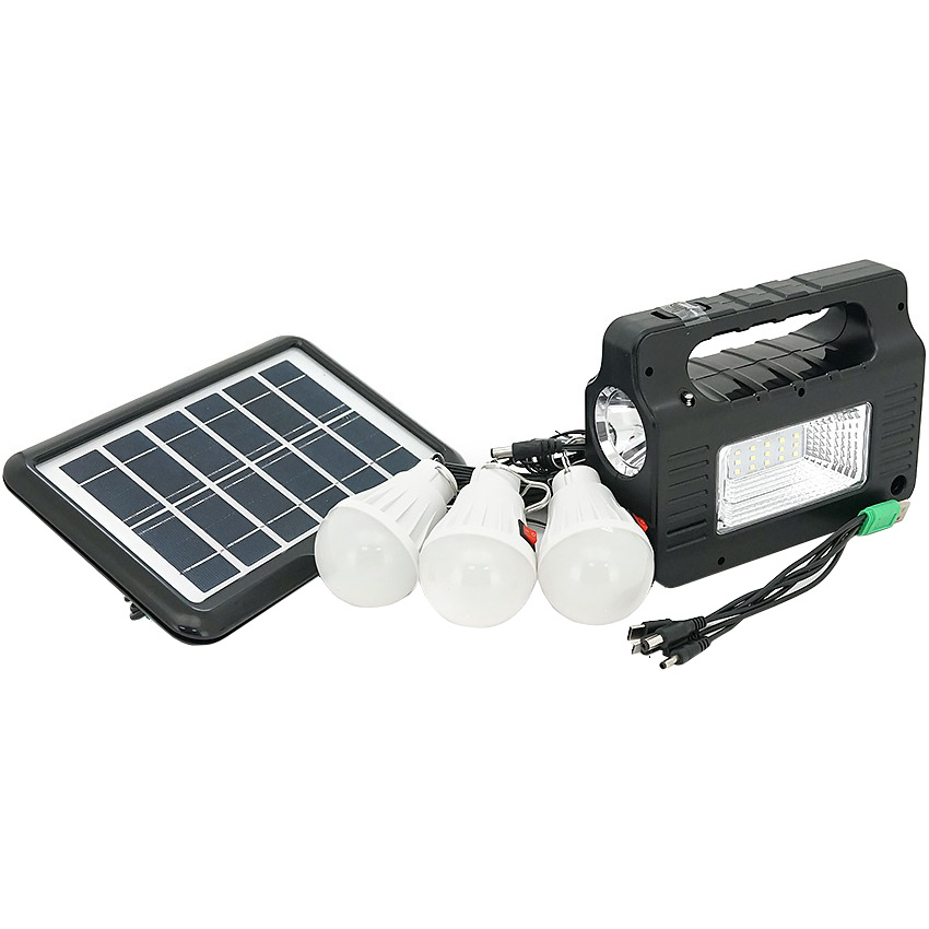 Ліхтар кемпінговий з BT-колонкою VOLTRONIC EP-0138 with Solar Panel + LED Lamp Black