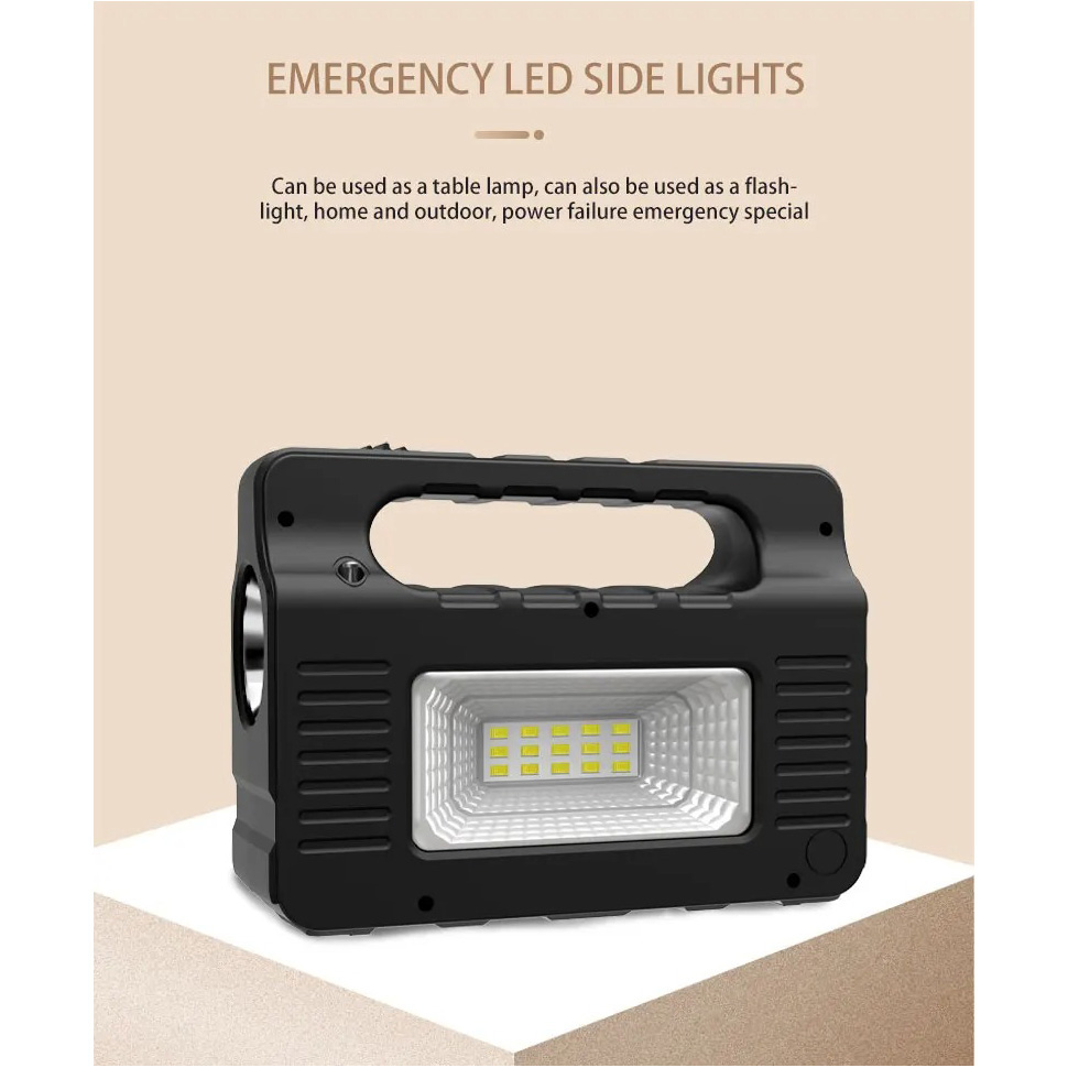 Ліхтар кемпінговий з BT-колонкою VOLTRONIC EP-0138 with Solar Panel + LED Lamp Black