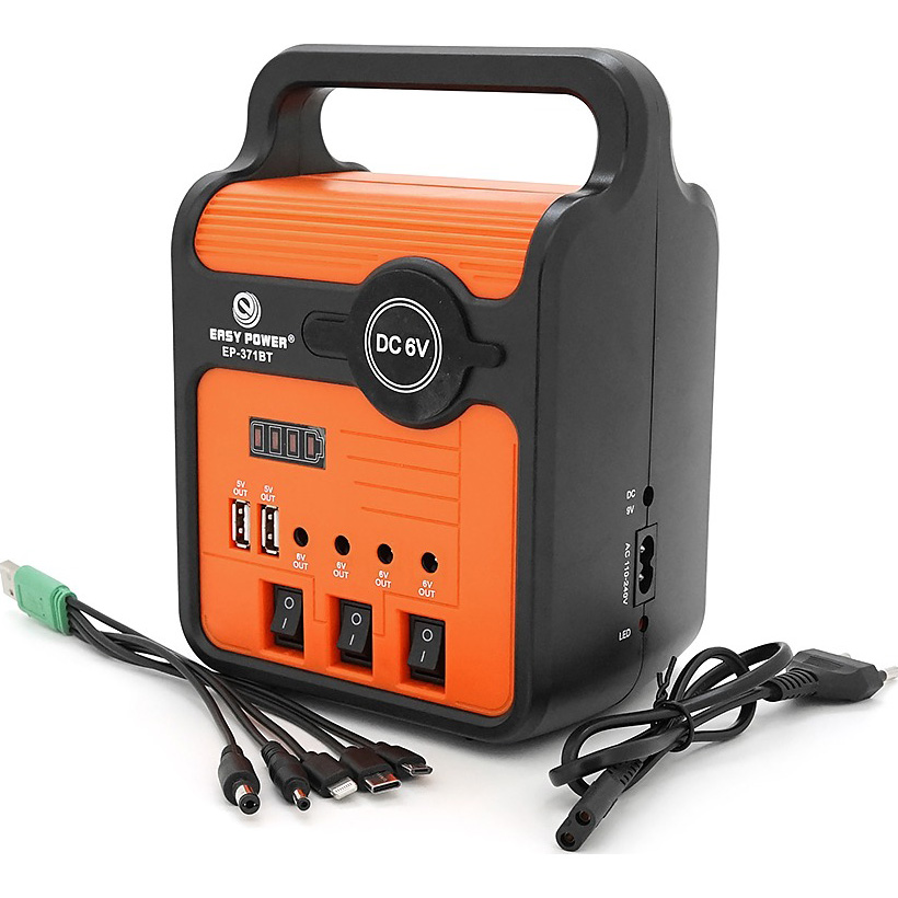Ліхтар кемпінговий з BT-колонкою VOLTRONIC EP-371 with Solar Panel + LED Lamp Black