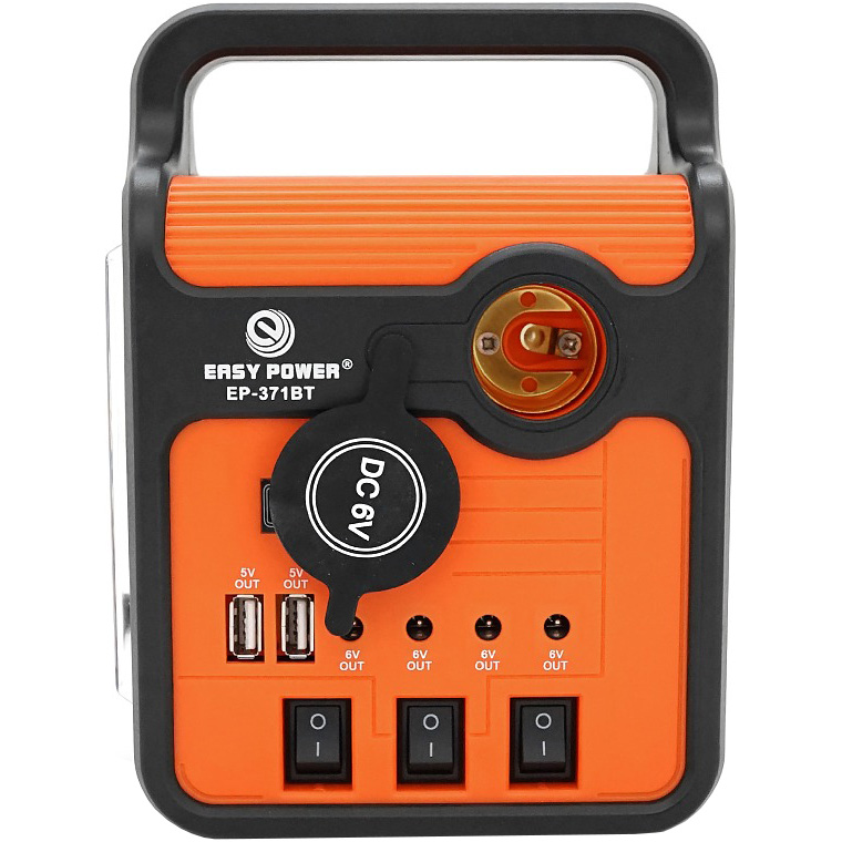 Ліхтар кемпінговий з BT-колонкою VOLTRONIC EP-371 with Solar Panel + LED Lamp Black