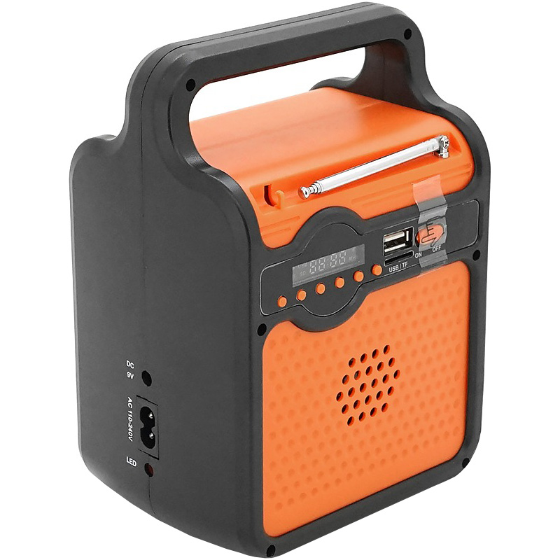 Ліхтар кемпінговий з BT-колонкою VOLTRONIC EP-371 with Solar Panel + LED Lamp Black