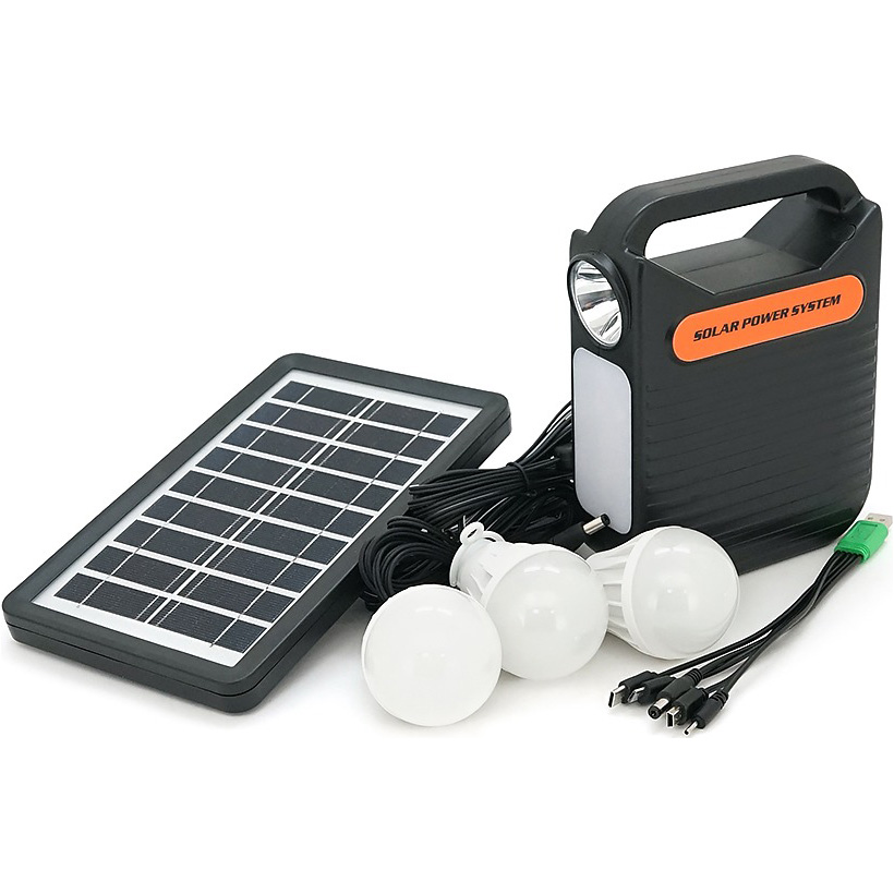 Ліхтар кемпінговий з BT-колонкою VOLTRONIC EP-391 with Solar Panel + LED Lamp Black