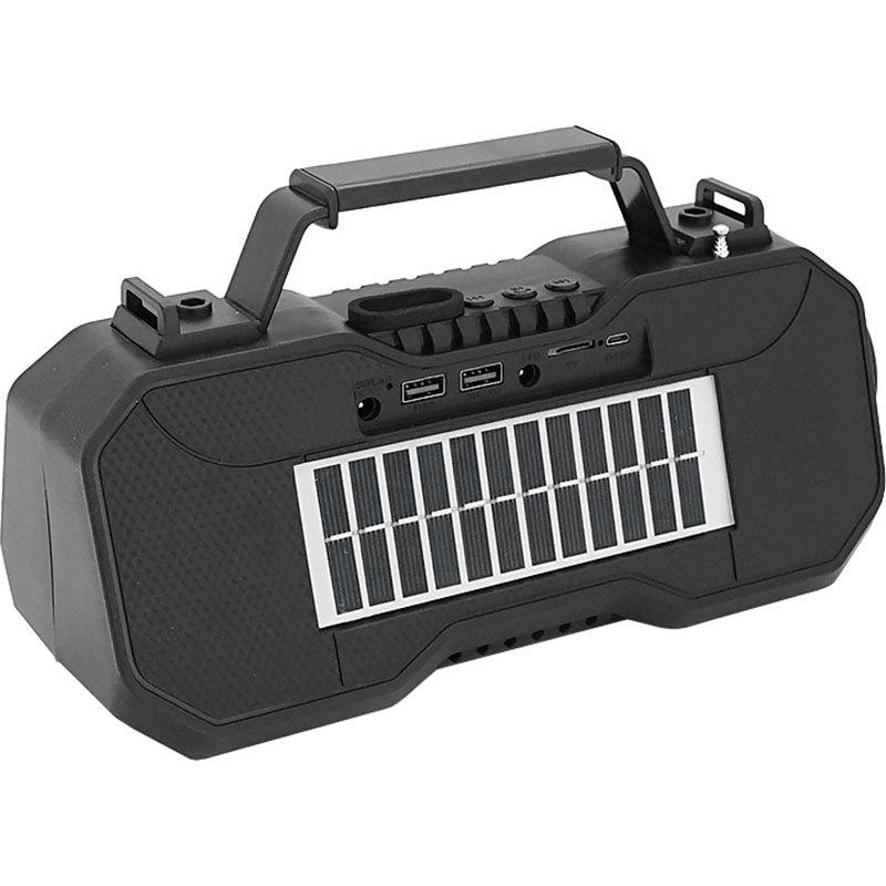 Ліхтар кемпінговий з BT-колонкою VOLTRONIC EP-519 with Solar + LED Lamp Black