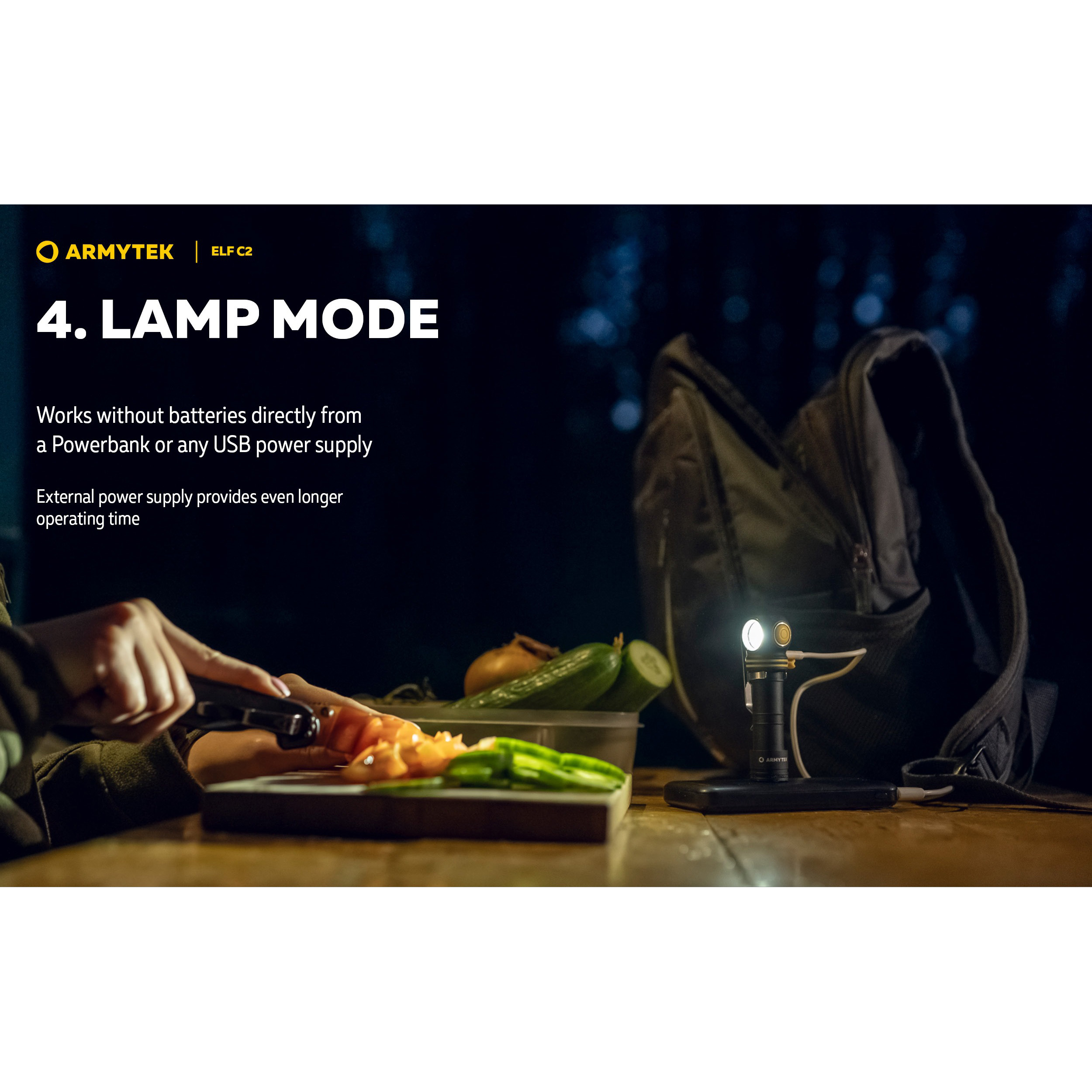 Ліхтар мультифункціональний ARMYTEK Elf C2 USB-C White Light (F05103C)