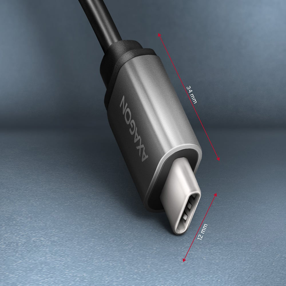 Кабель AXAGON USB-CM to USB-AF 3.2 Gen 1 0.2м