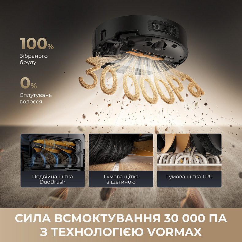 Робот-пилосос DREAME Aqua 10 Ultra Roller Complete Black (RLH71DE-1-BL)