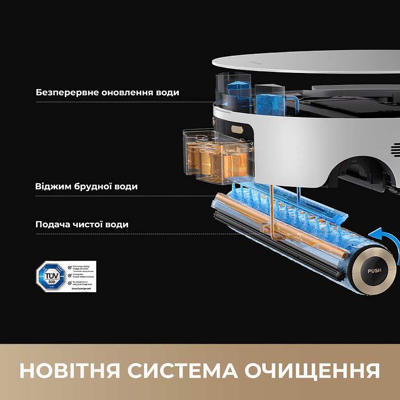 Робот-пилосос DREAME Aqua 10 Ultra Roller Complete Black (RLH71DE-1-BL)