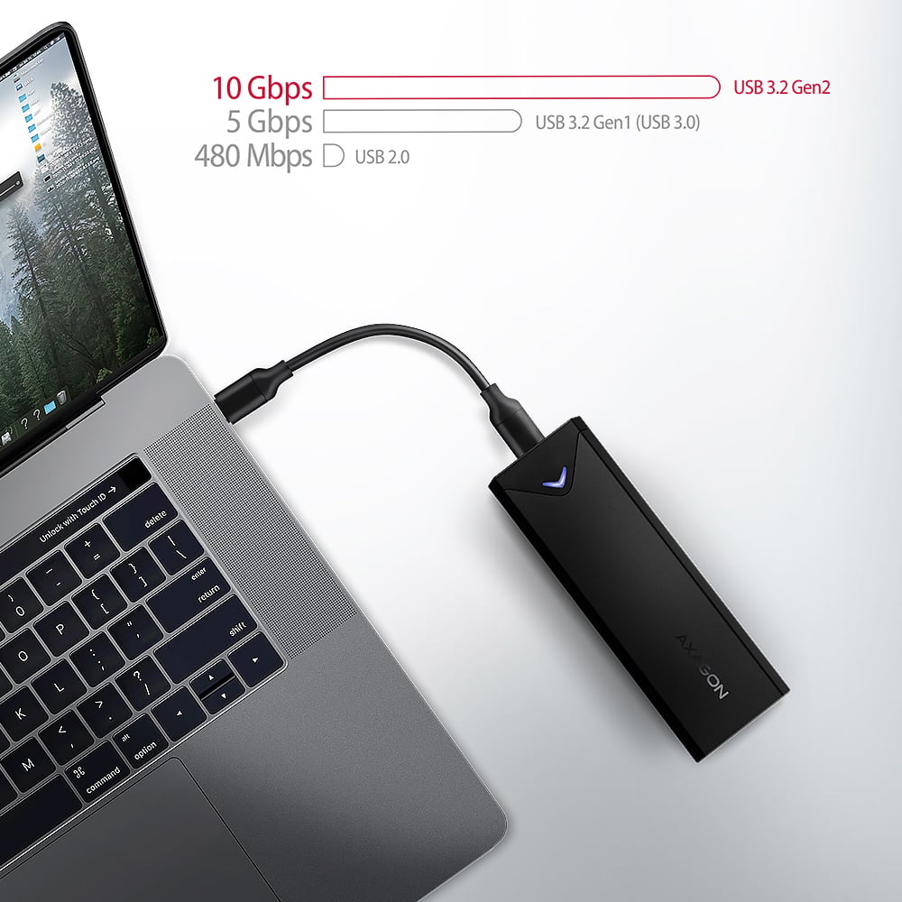 Карман внешний AXAGON Black Arrow Box NVMe PCIe M.2 to USB3.2