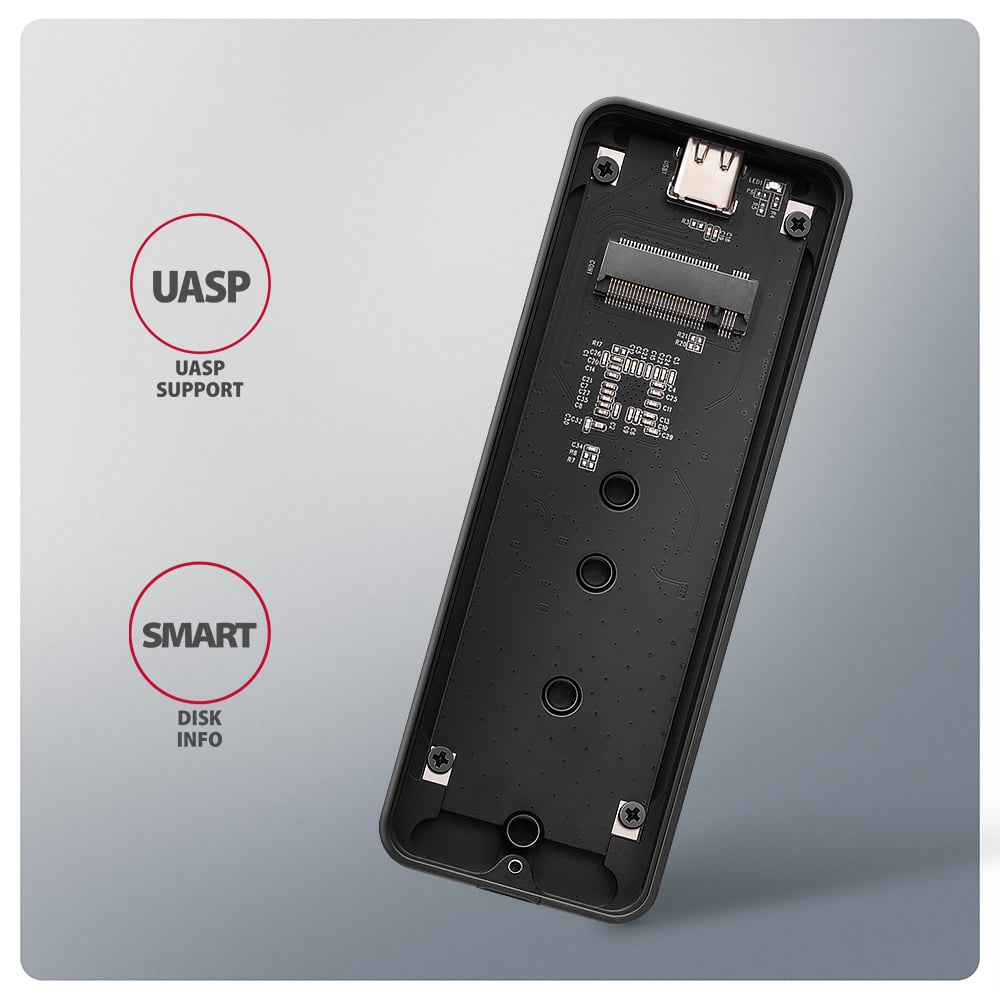 Карман внешний AXAGON Armored Box NVMe PCIe M.2 to USB3.2